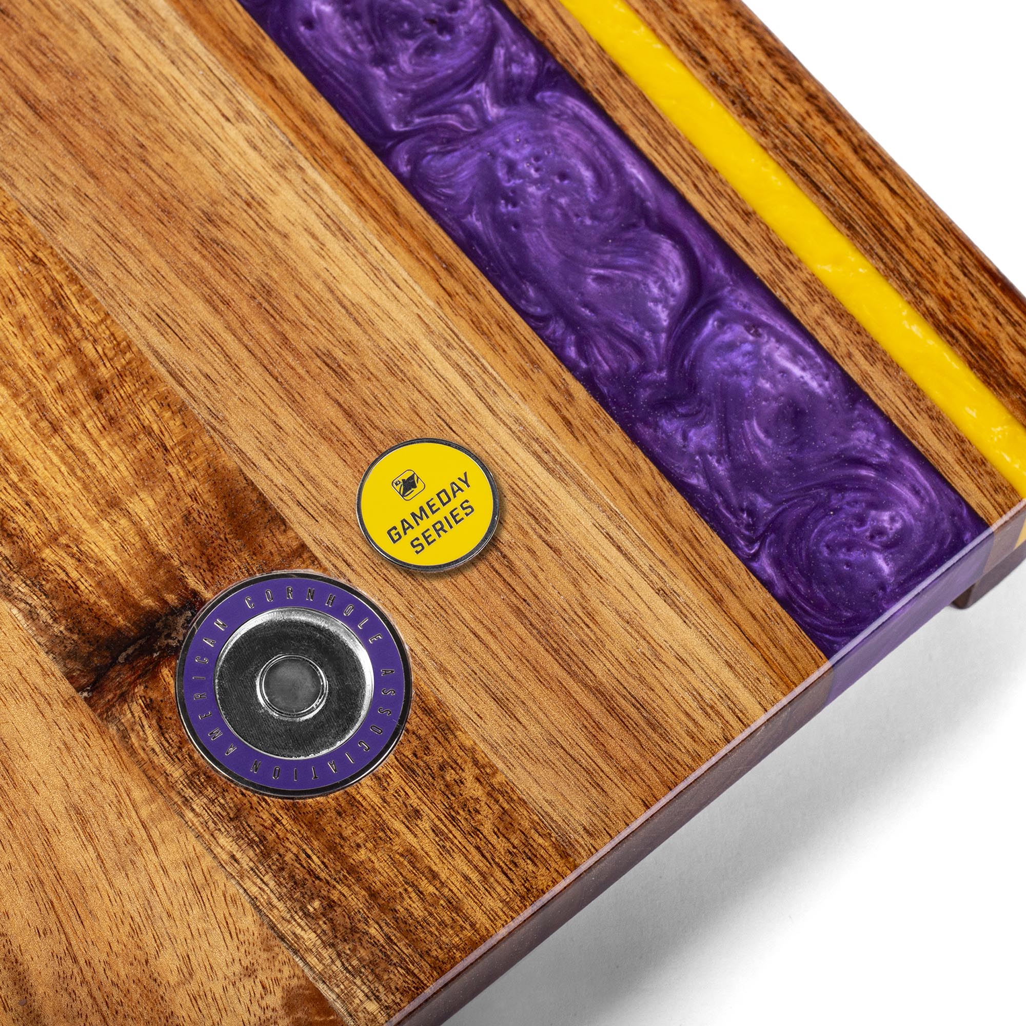 1ft x 2ft Gameday Teams Epoxy Resin Wood Compact Travel Cornhole Board Set - Image 97