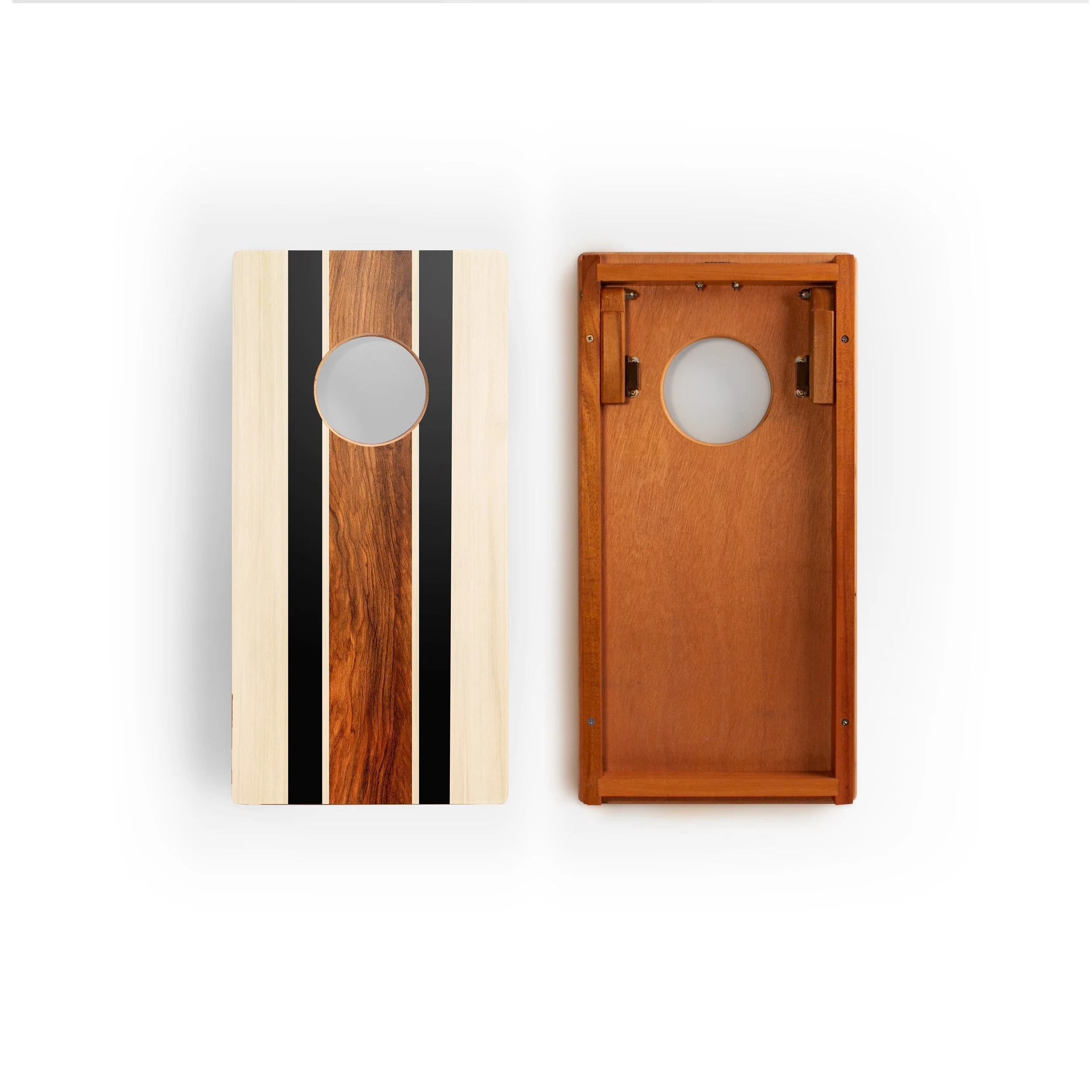 1ft x 2ft Graphic Wood Travel Cornhole Set | Natural Surf Beach Collection - Image 27