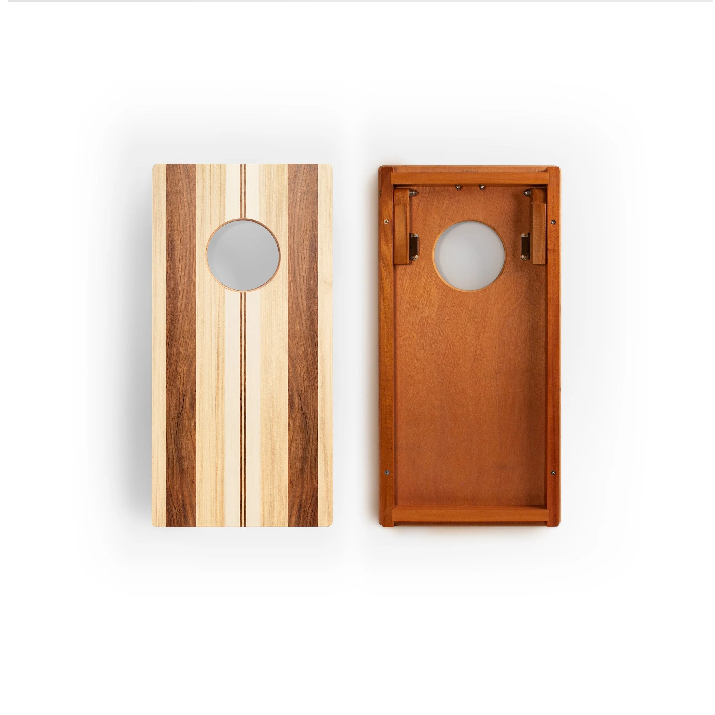 1ft x 2ft Graphic Wood Travel Cornhole Set | Natural Surf Beach Collection - Image 30