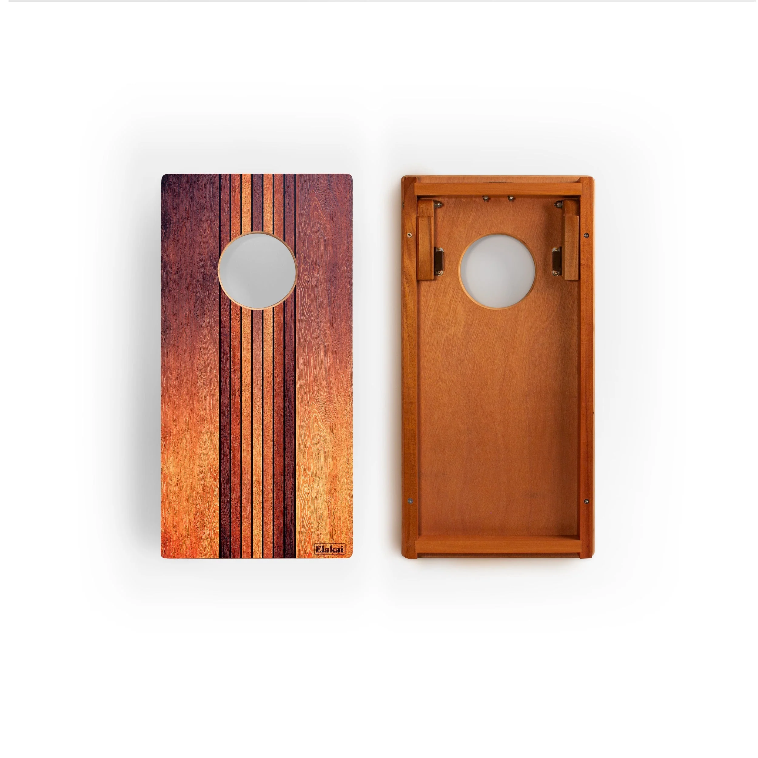 1ft x 2ft Graphic Wood Travel Cornhole Set | Natural Surf Beach Collection - Image 33