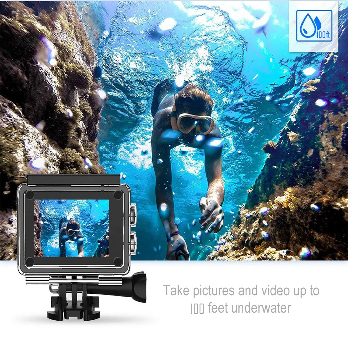 4K Waterproof All Digital UHD WiFi Camera + RF Remote and Accessories - Image 9