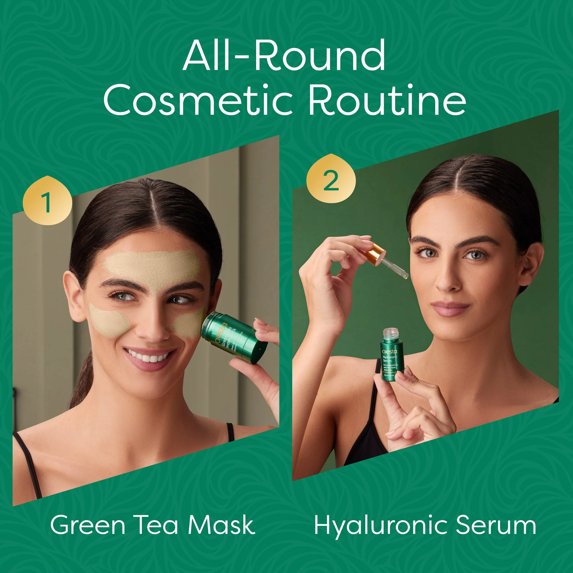 Aesta Green Tea Mask Stick + Hyaluronic Acid Serum for Face Treatment | Gradual Blackhead Remover | Pore-Cleaning, Detoxifying Face Mask, Skin Care Face Serum W/ Anti Aging and Anti Wrinkle Effects - Image 7