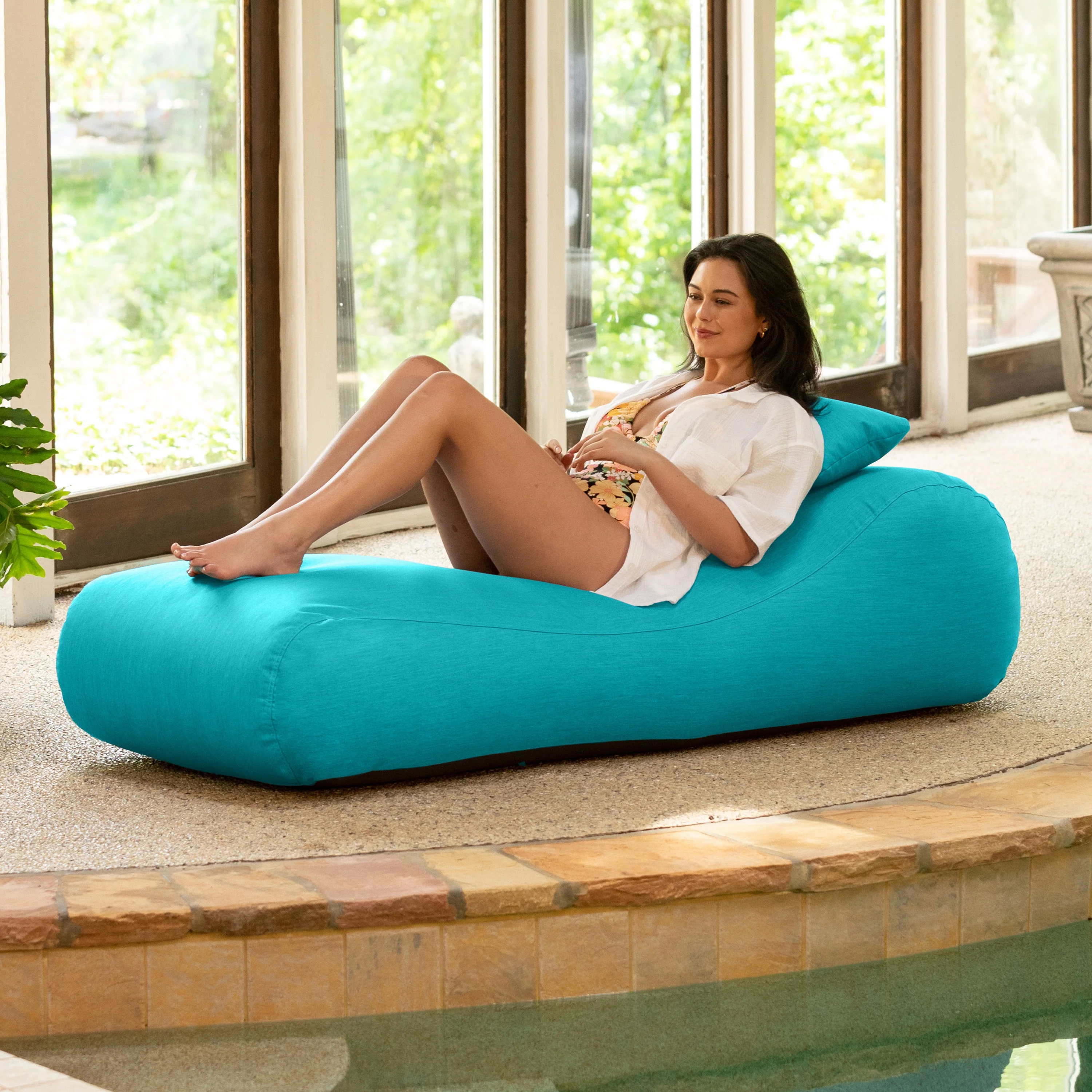 Arlo Outdoor Bean Bag Sun Lounger - Pool and Patio Chaise Recliner - Image 2