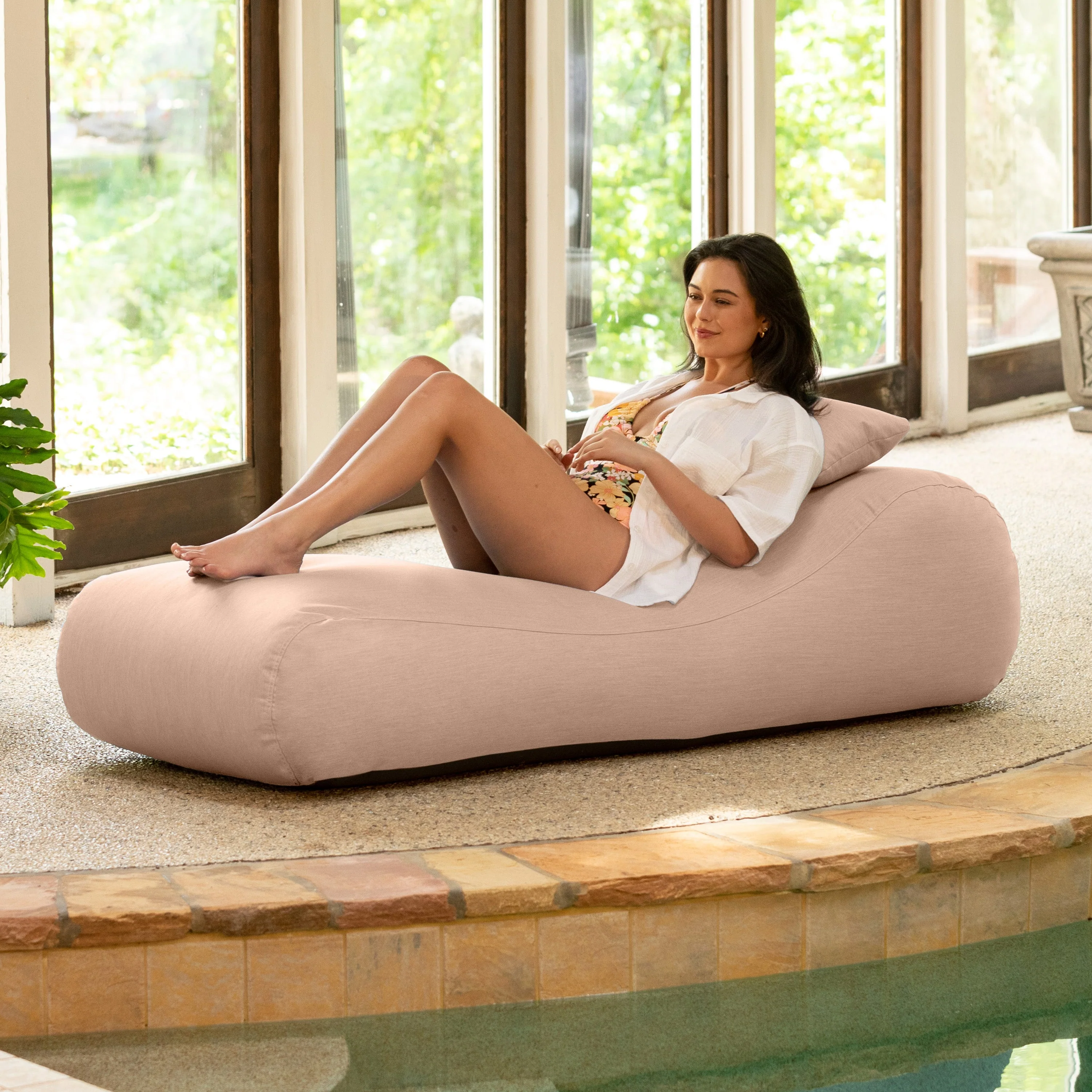 Arlo Outdoor Bean Bag Sun Lounger - Pool and Patio Chaise Recliner - Image 3