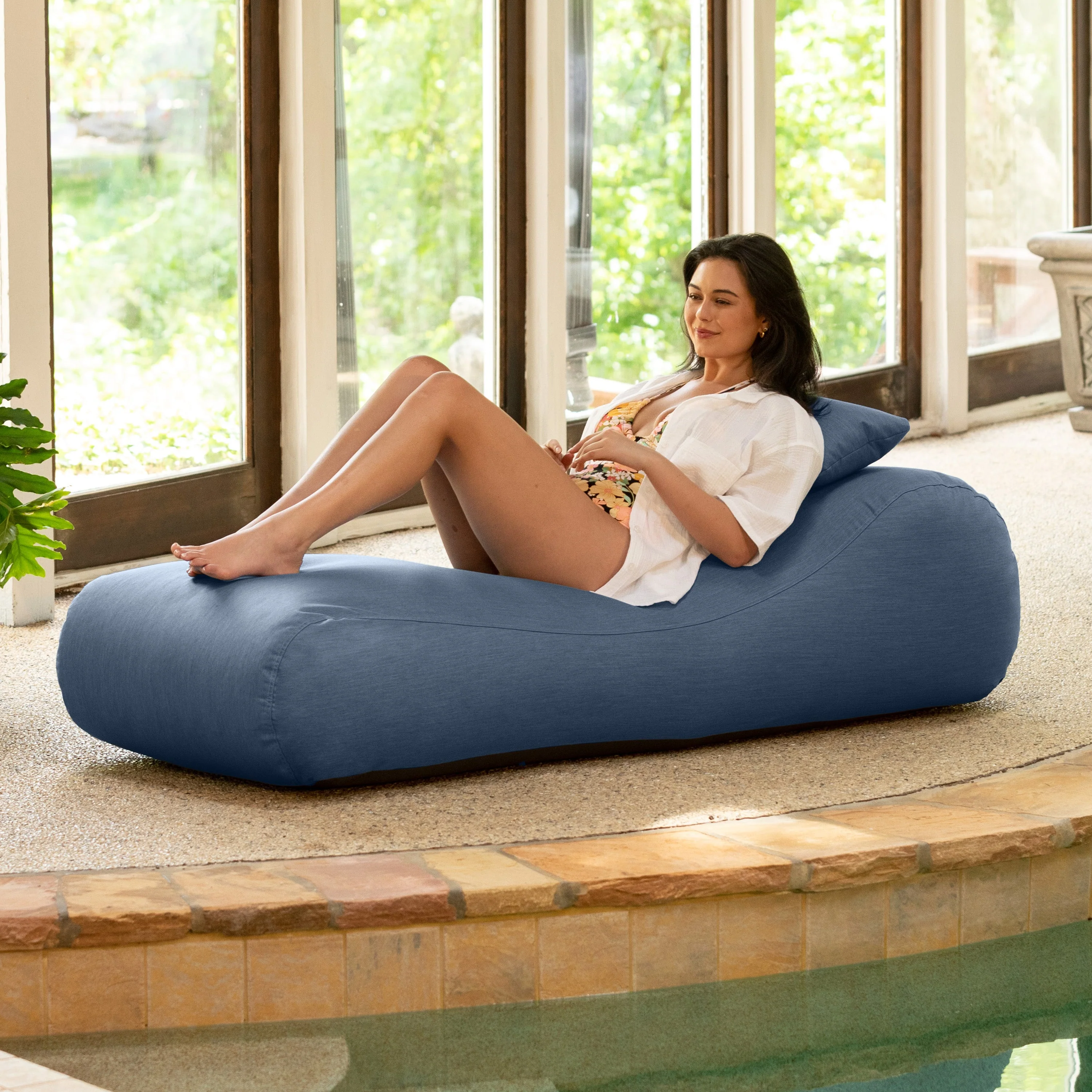 Arlo Outdoor Bean Bag Sun Lounger - Pool and Patio Chaise Recliner - Image 4