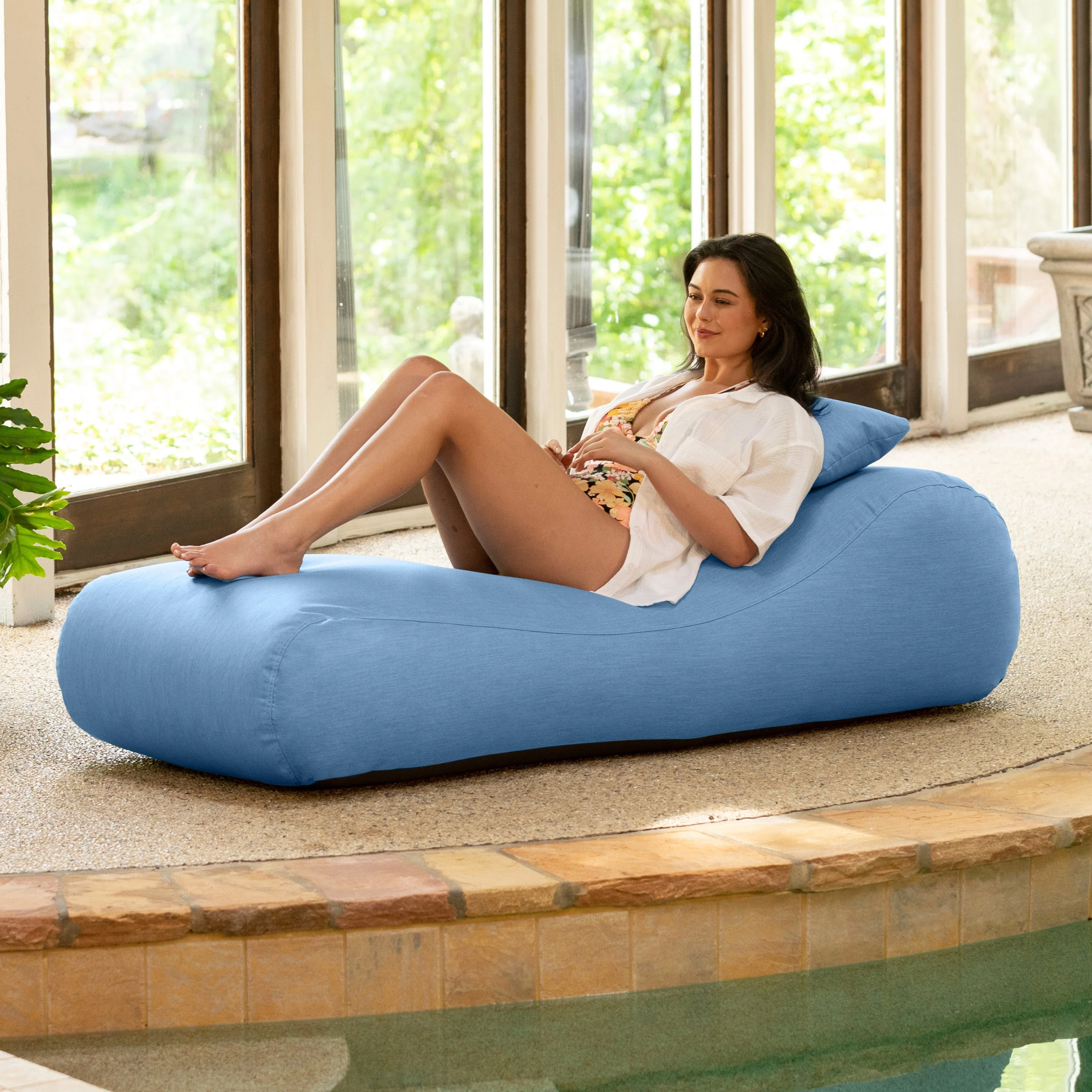 Arlo Outdoor Bean Bag Sun Lounger - Pool and Patio Chaise Recliner - Image 5
