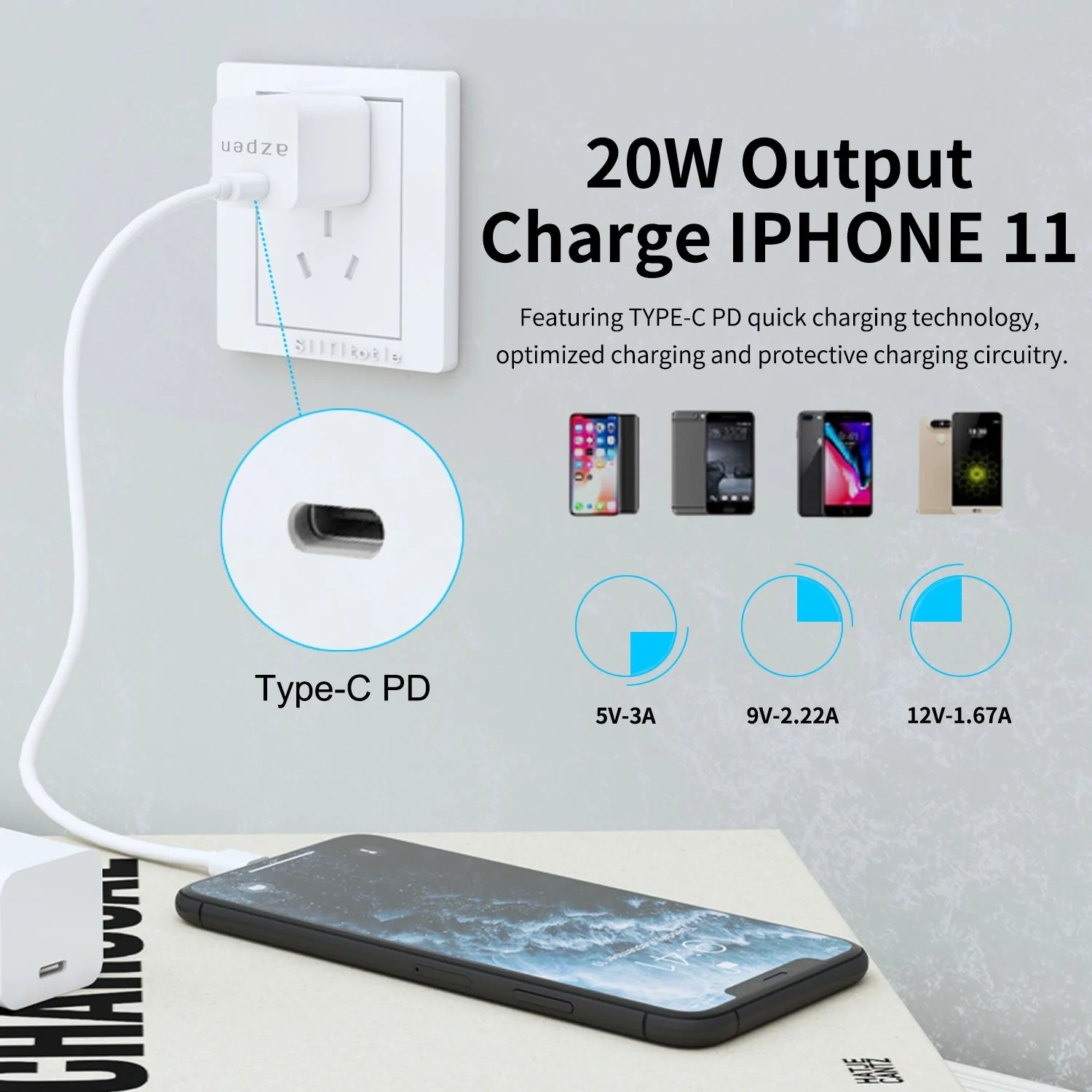 Azpen MagCharger and PD 20Watt Wall Charger Bundle - Image 6