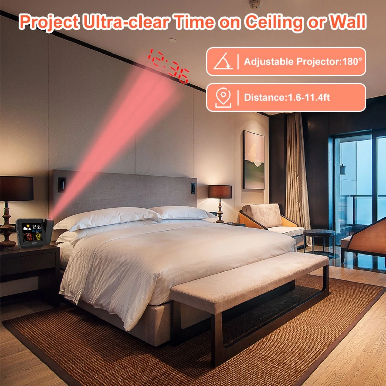 Atomic Alarm Clock with Projection Display - Image 7
