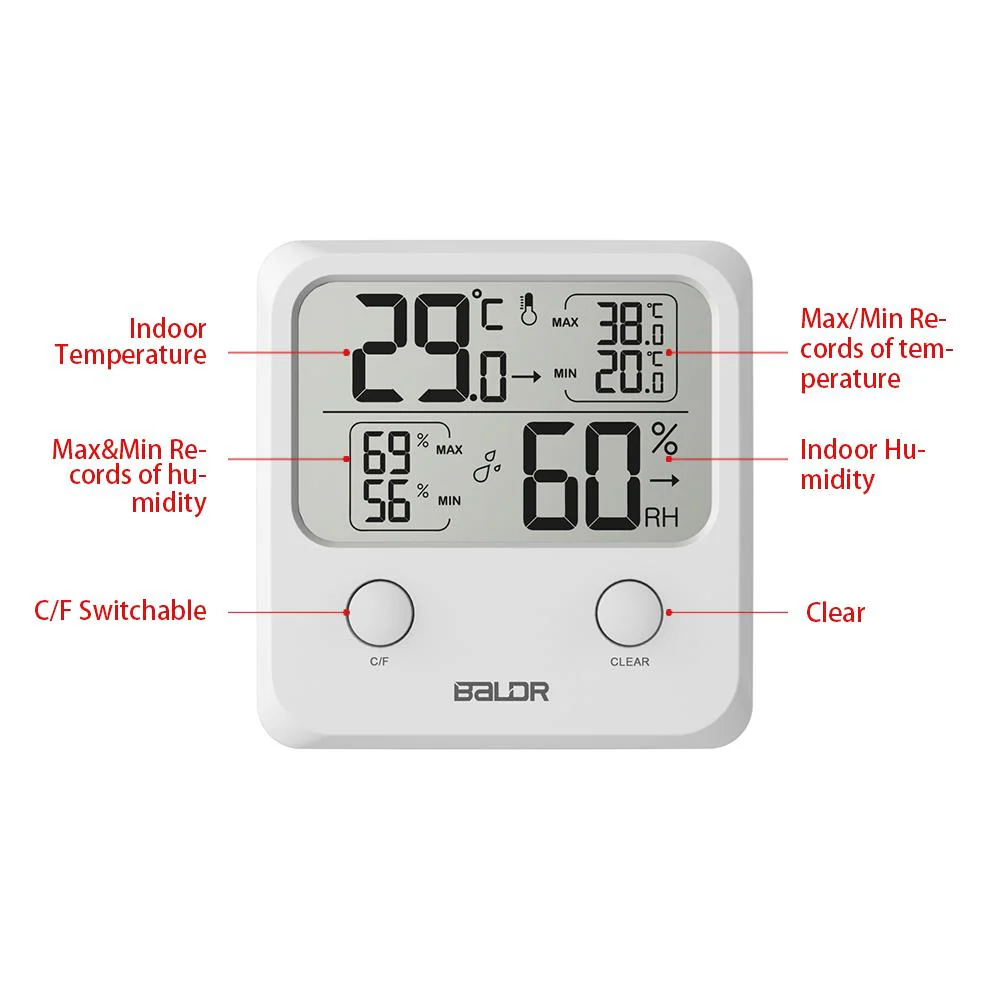BALDR Digital Thermometer & Hygrometer - Image 7