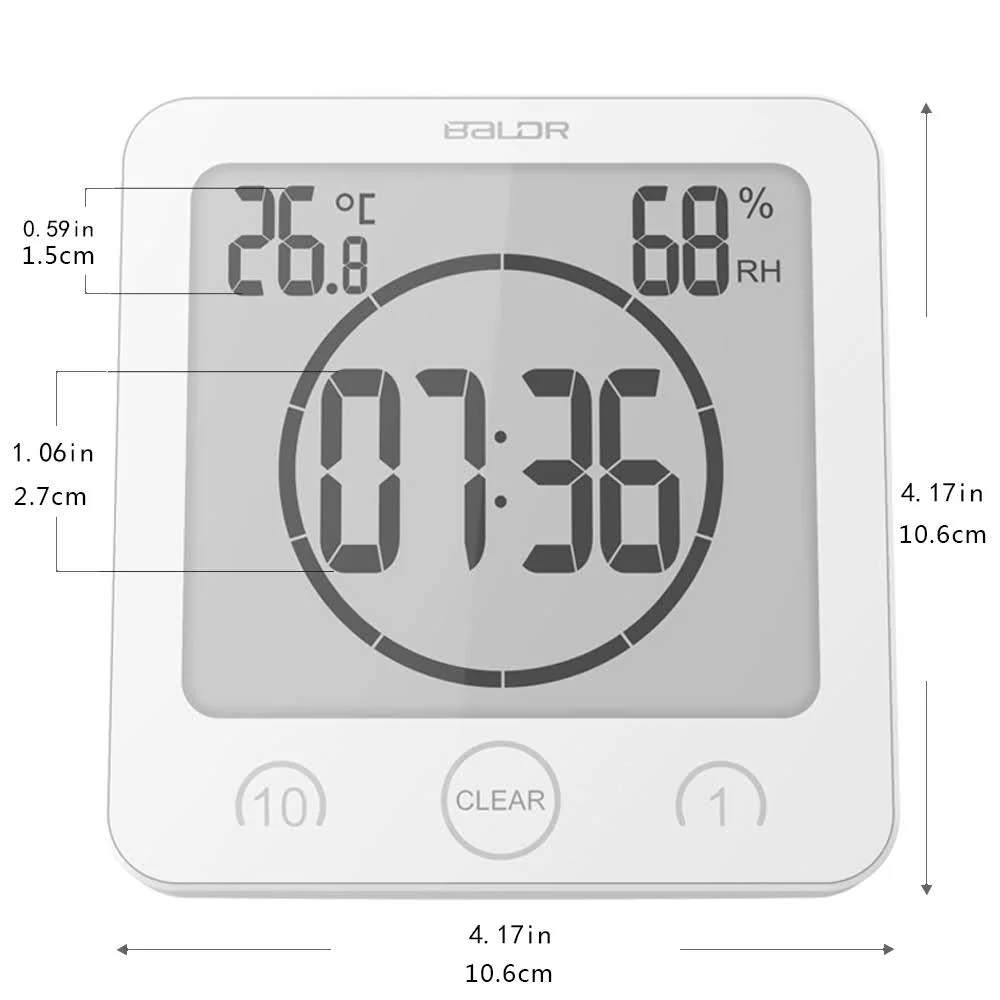BALDR Waterproof Shower Clock - Reliable Waterproof Clock for Showers - Image 5