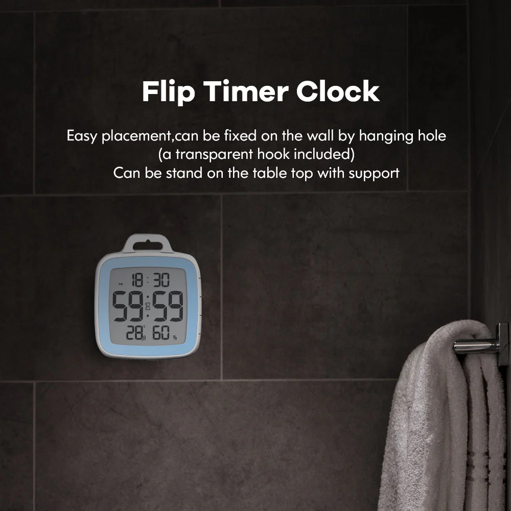 BALDR Waterproof Shower Clock With Timer for Bathrooms - Image 17