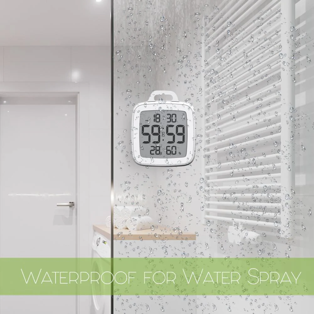 BALDR Waterproof Shower Clock With Timer for Bathrooms - Image 7