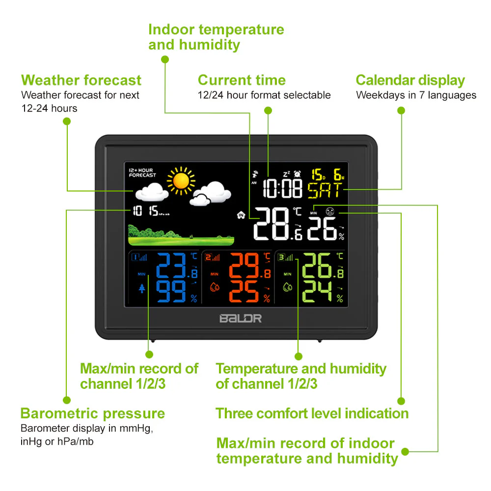Wireless Indoor Outdoor Weather Station - Image 10