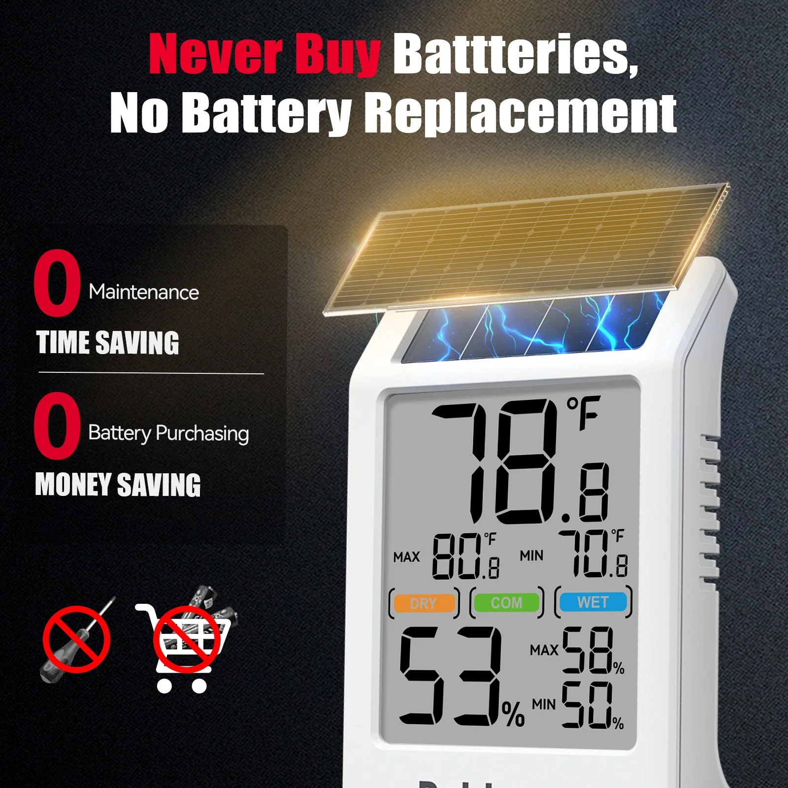BaldrTherm Digital Thermometer and Hygrometer - 3.2" Display - Image 2