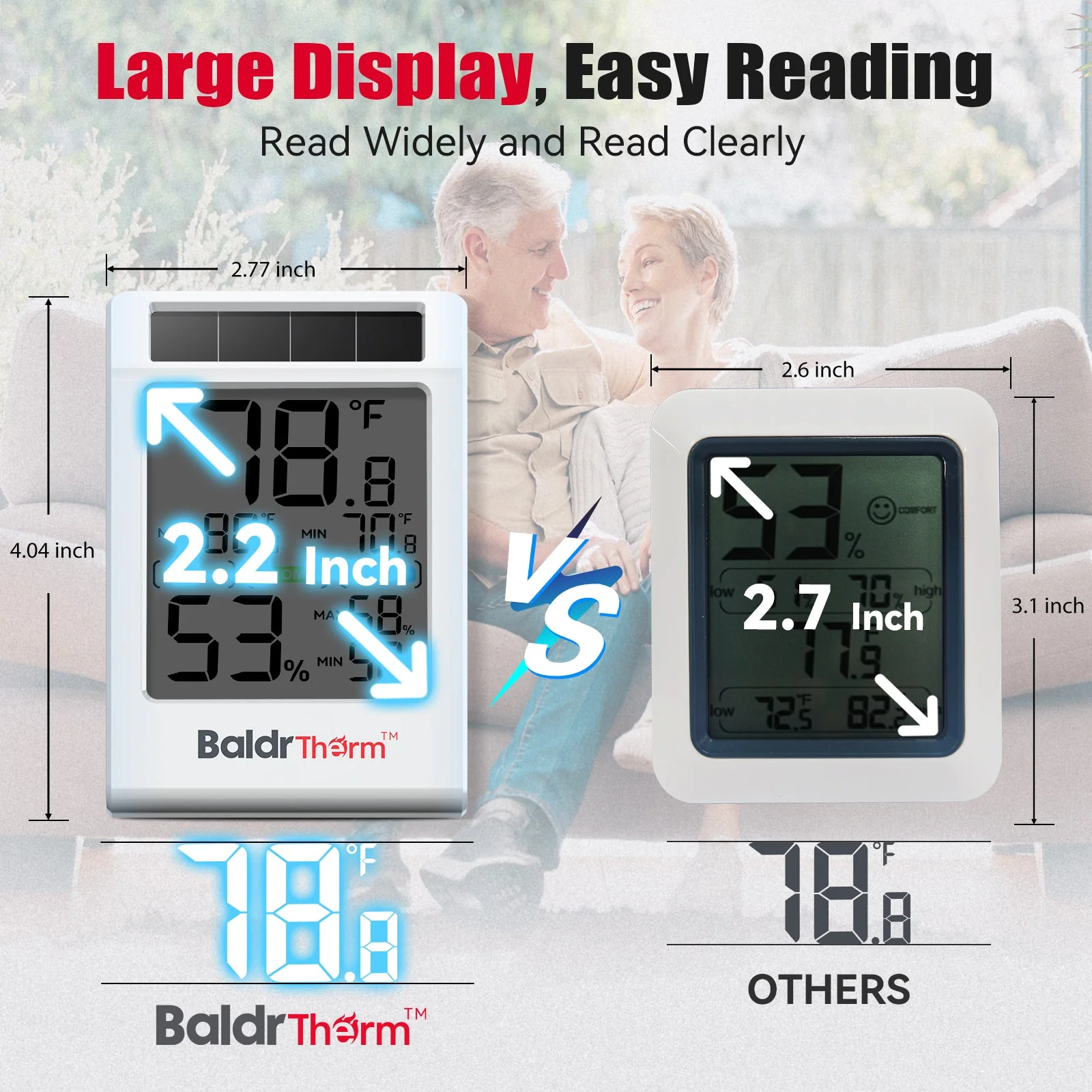 BaldrTherm Digital Thermometer and Hygrometer - 3.2" Display - Image 6