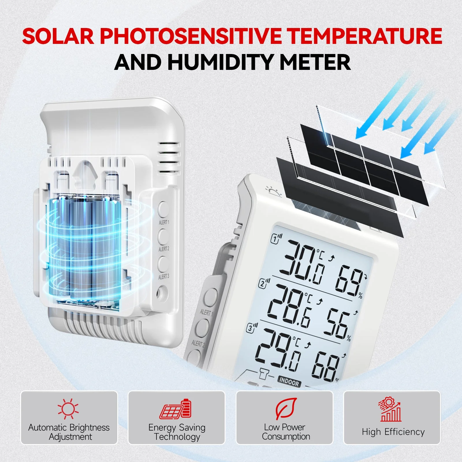 BaldrTherm Three Channel Thermo-Hygrometer With 3 Sensors - Image 2