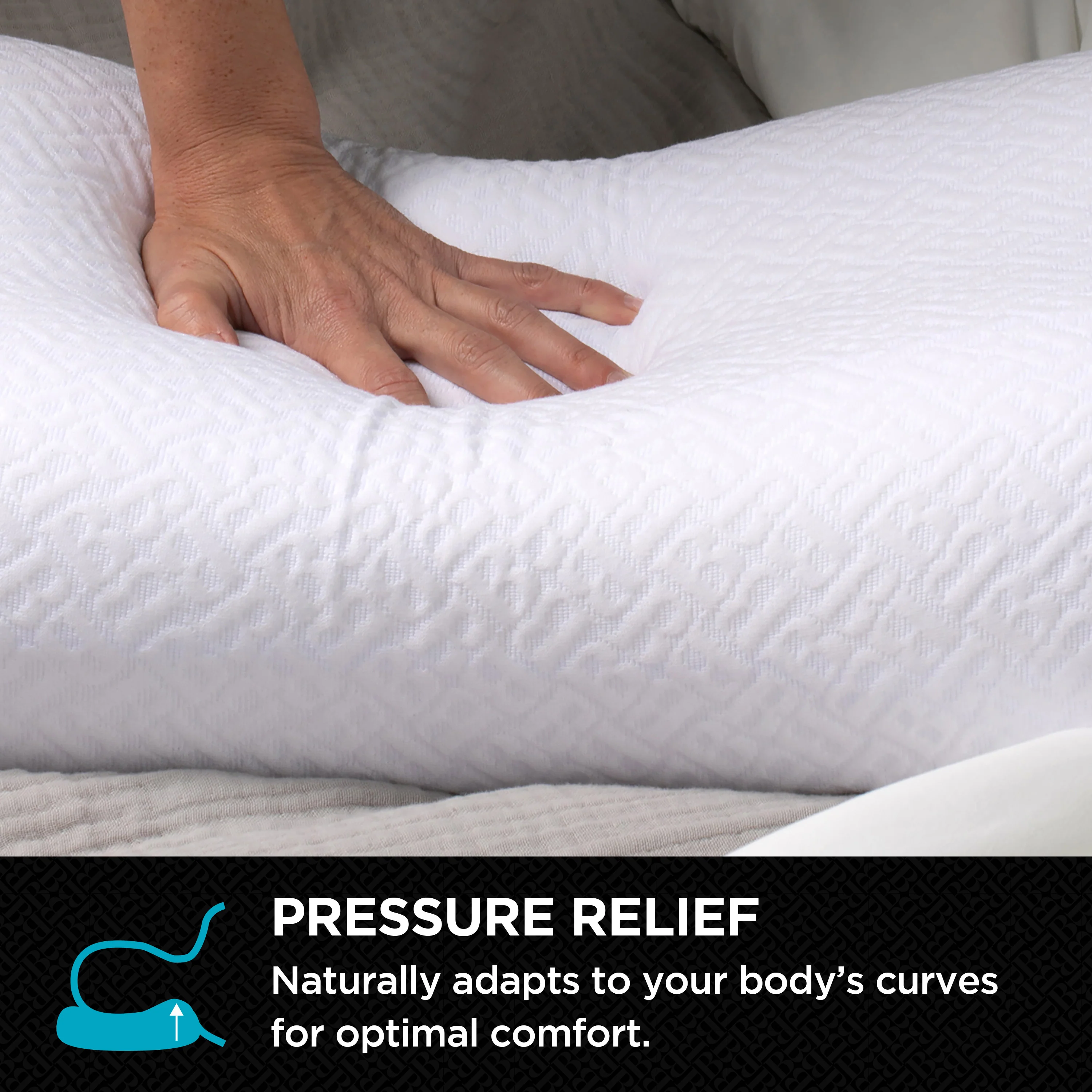 Brookstone Classic Comfort Memory Foam Pillow - Image 2