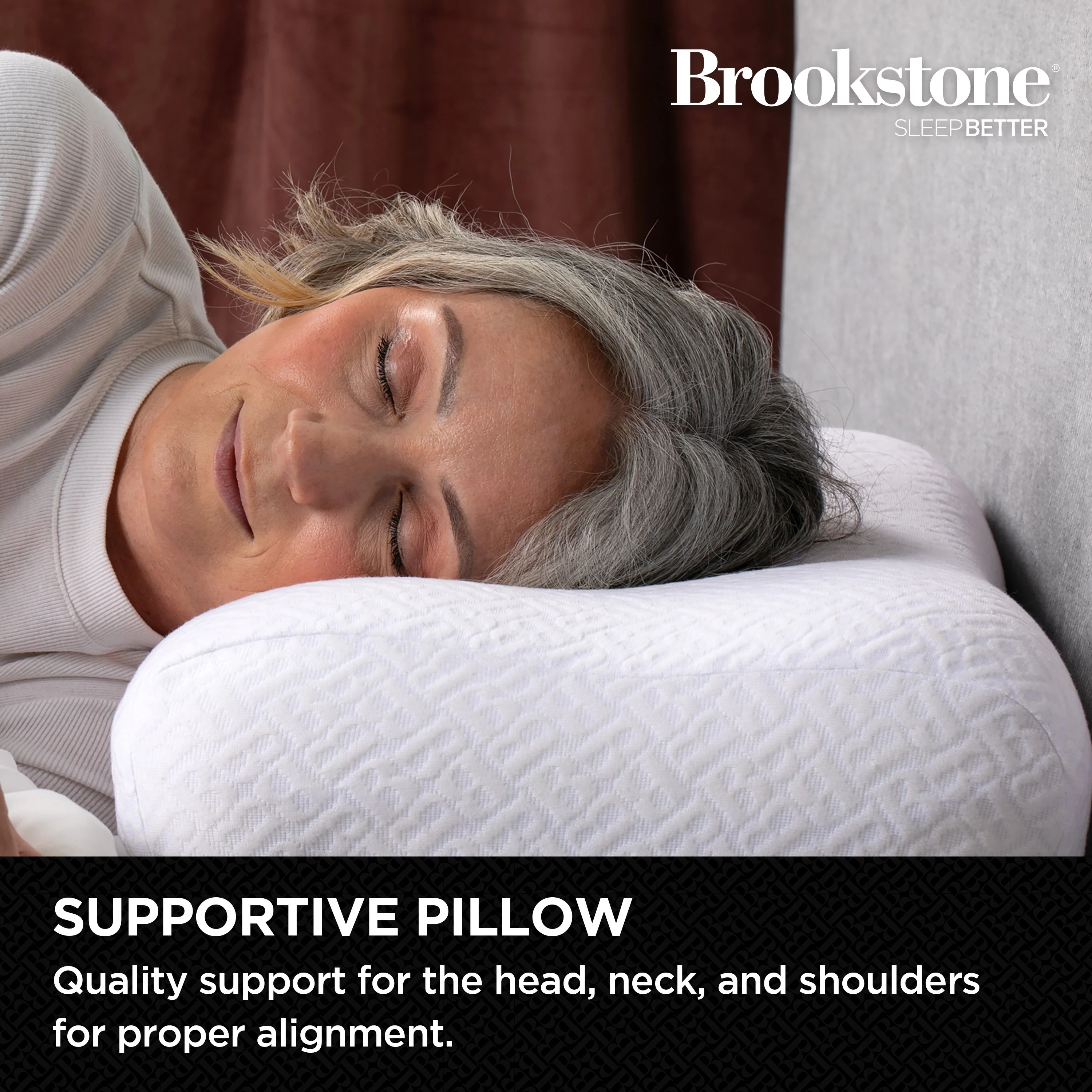 Brookstone Classic Comfort Memory Foam Pillow - Image 5