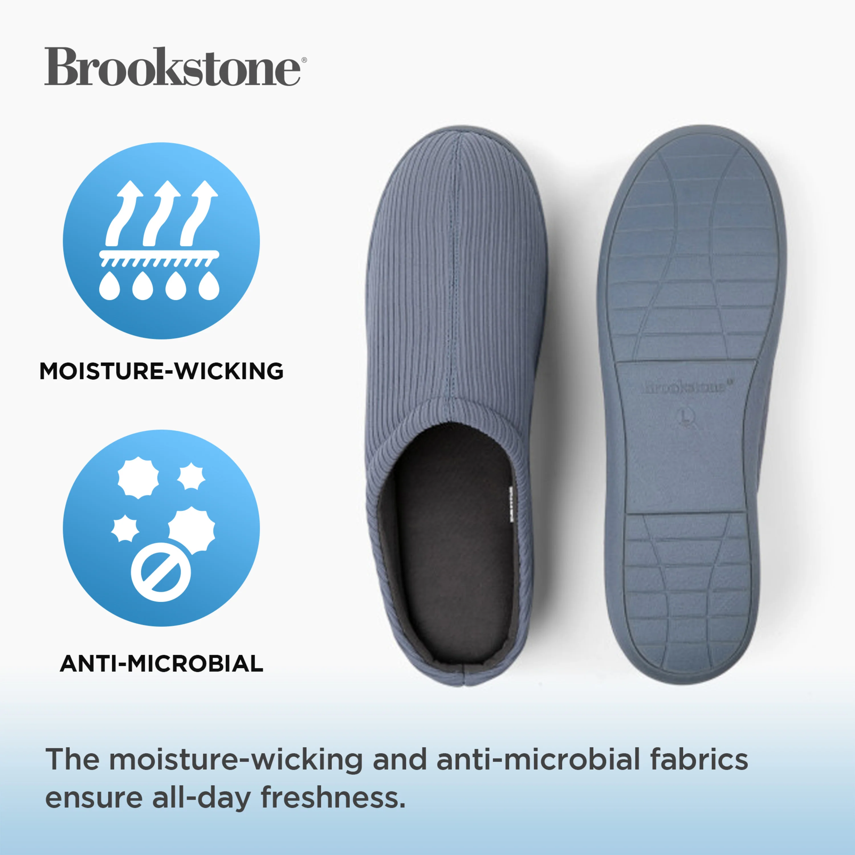 Brookstone Classic Comfort Memory Foam Slippers - Men's - Image 16