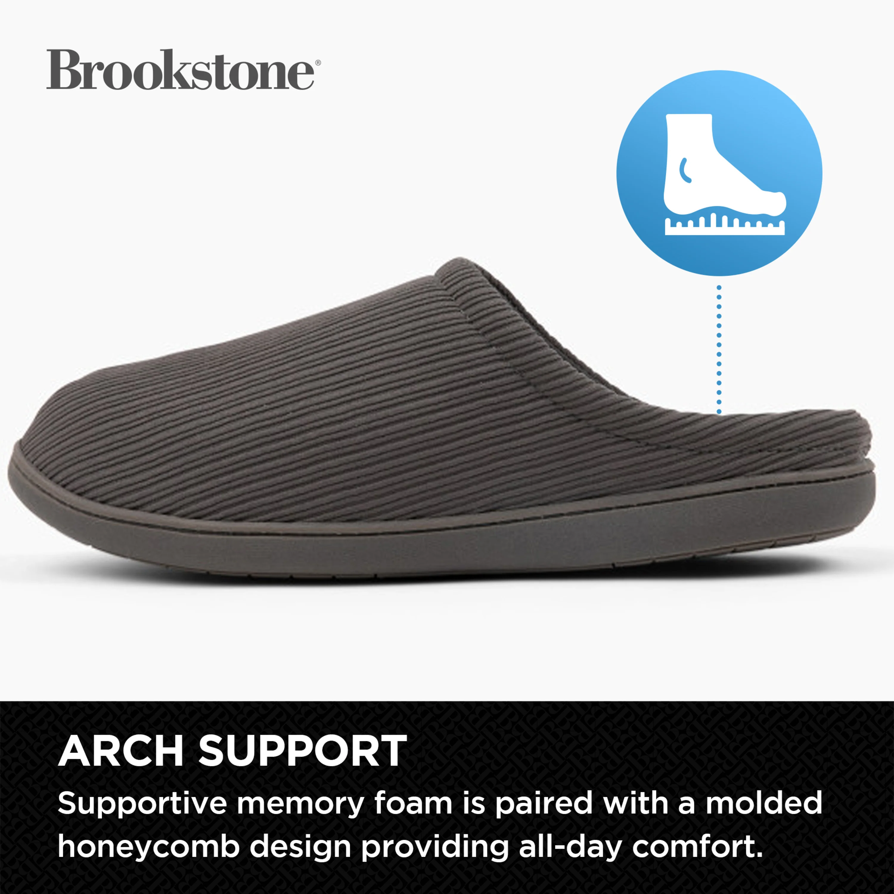 Brookstone Classic Comfort Memory Foam Slippers - Men's - Image 26