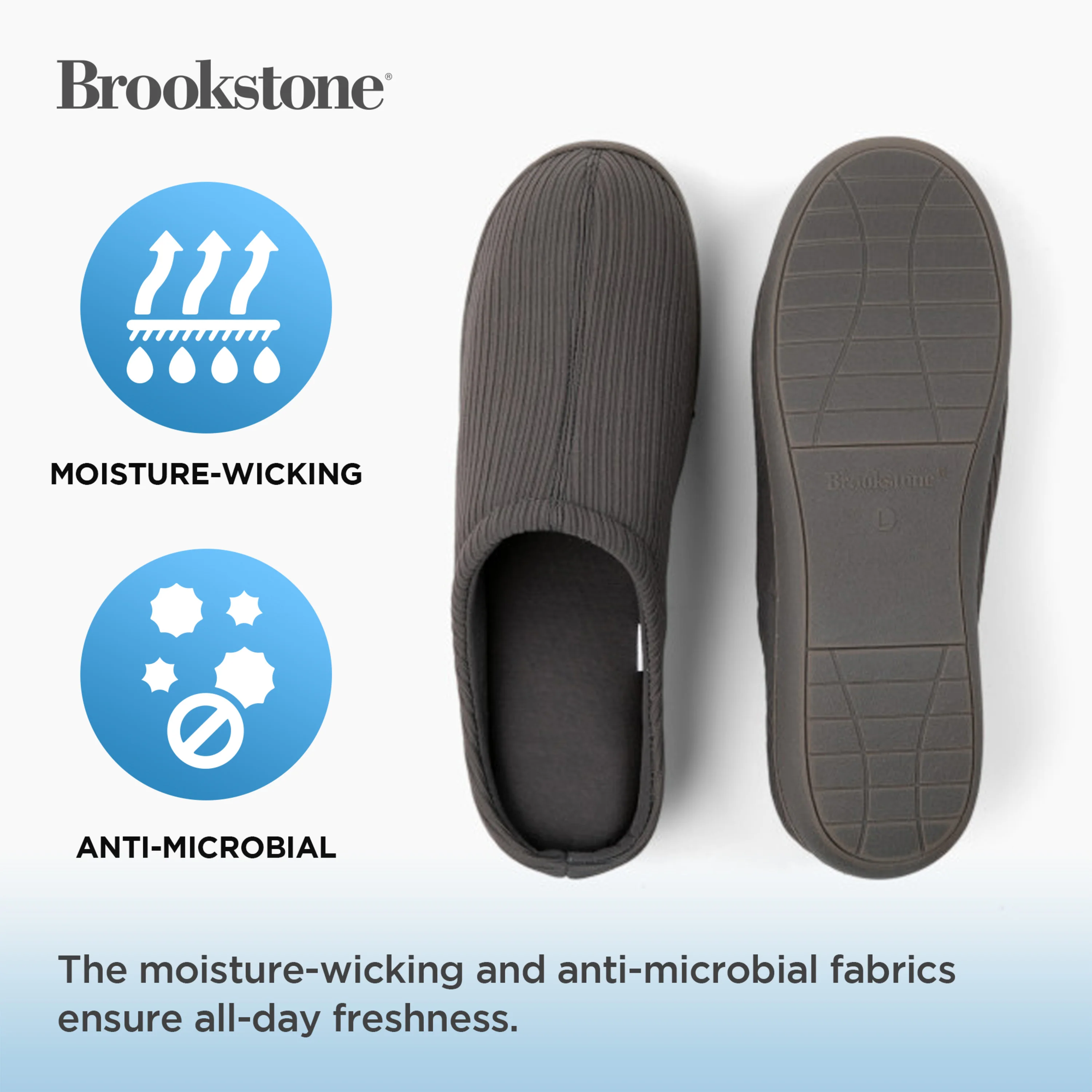 Brookstone Classic Comfort Memory Foam Slippers - Men's - Image 27