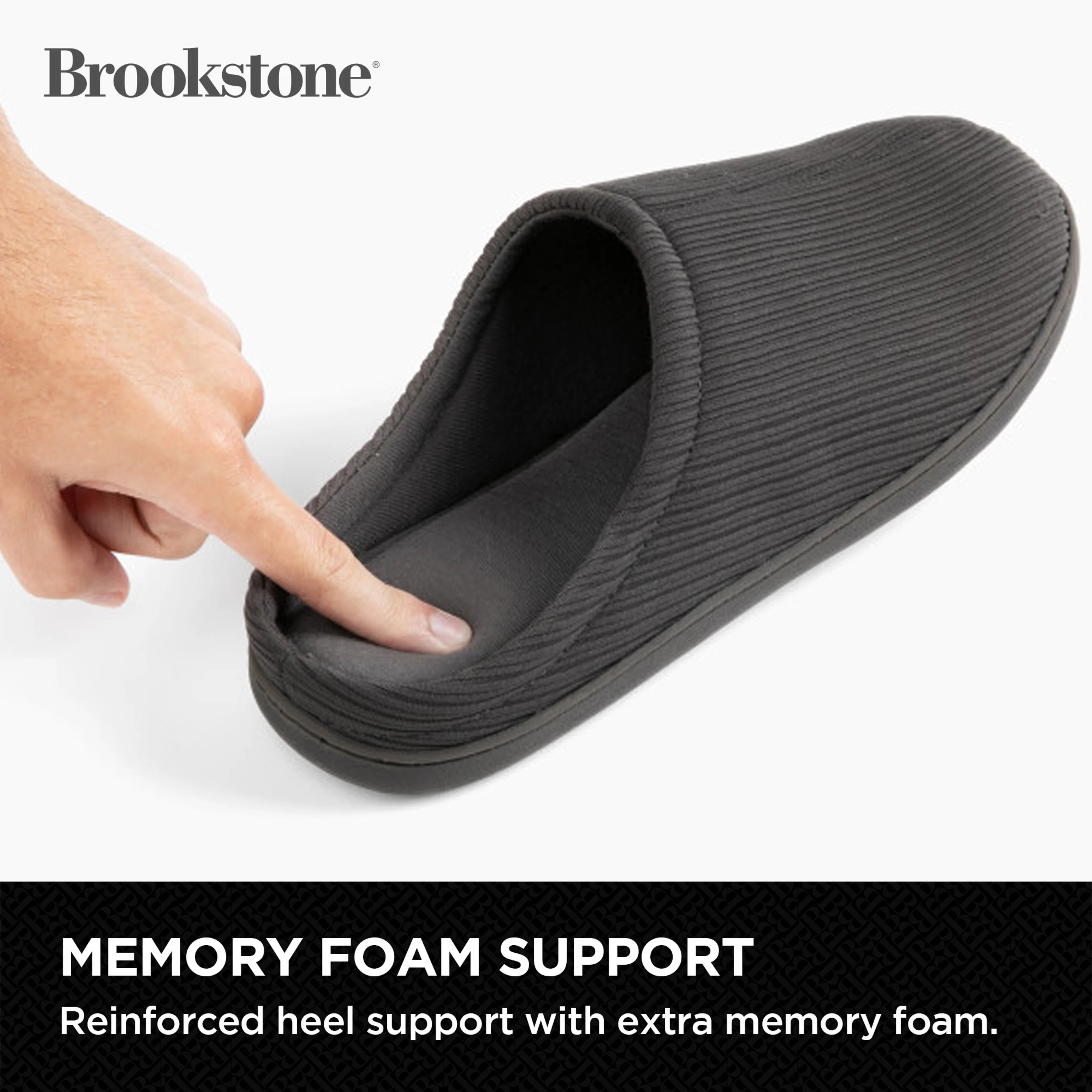 Brookstone Classic Comfort Memory Foam Slippers - Men's - Image 29