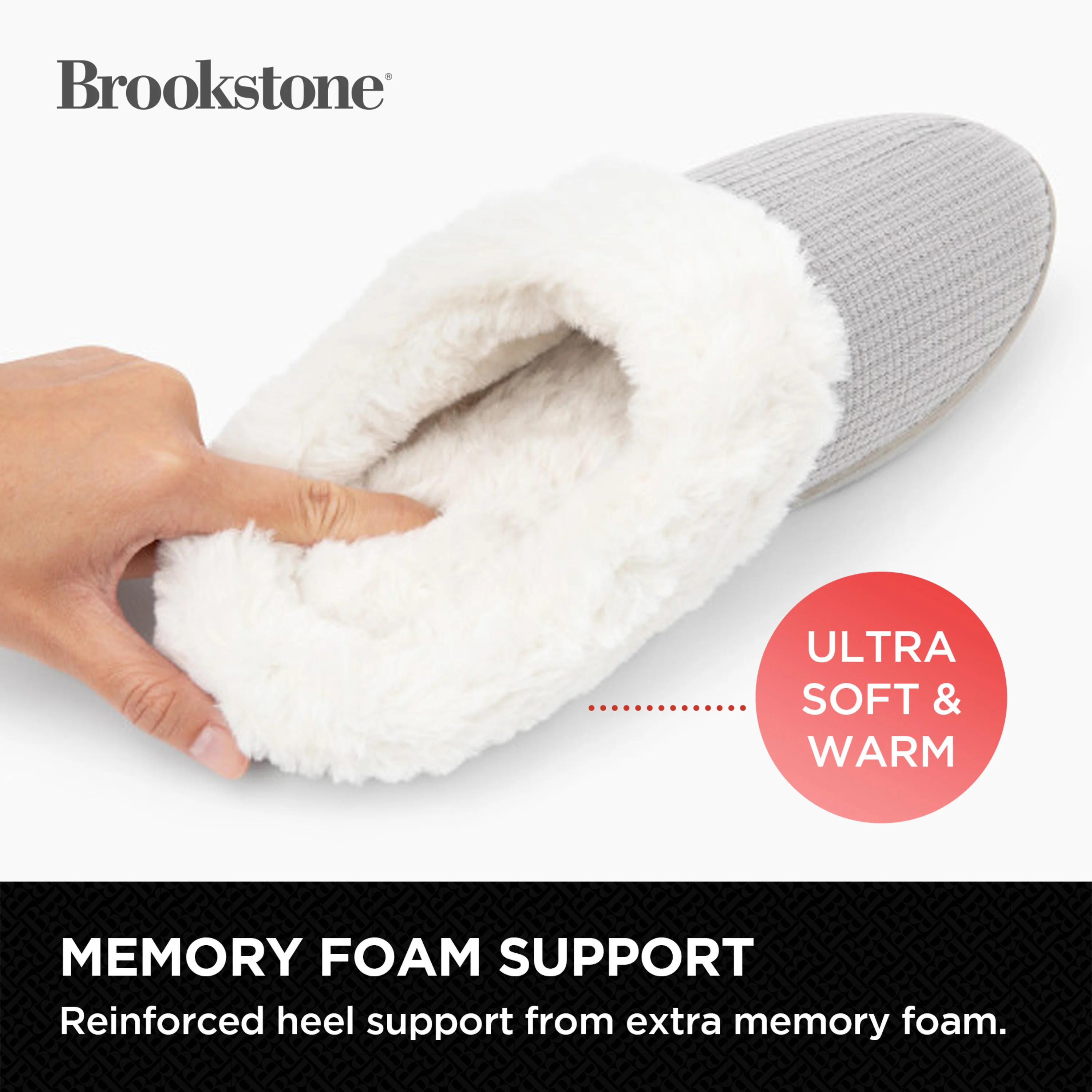 Brookstone Classic Comfort Memory Foam Slippers - Women's - Image 17