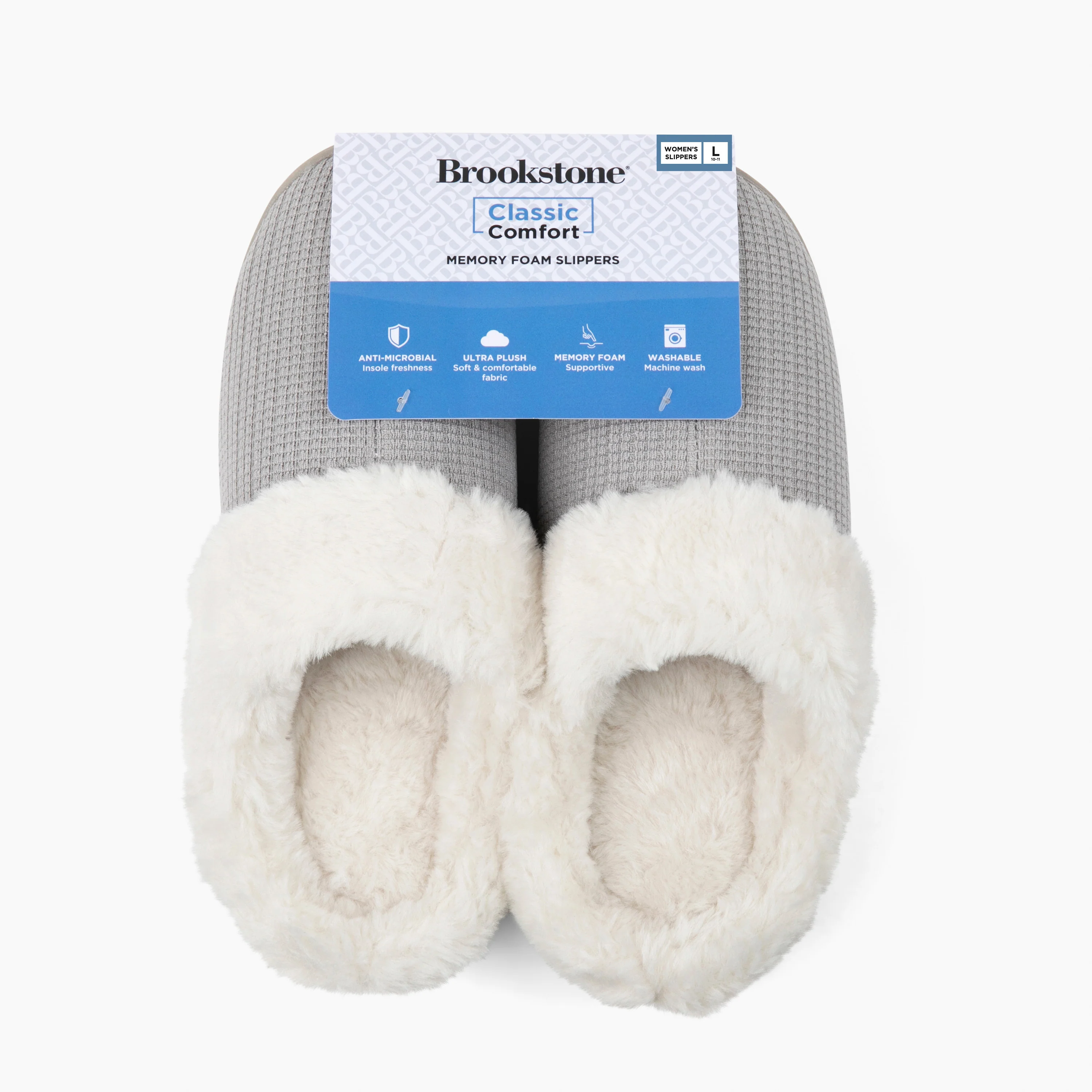 Brookstone Classic Comfort Memory Foam Slippers - Women's - Image 20