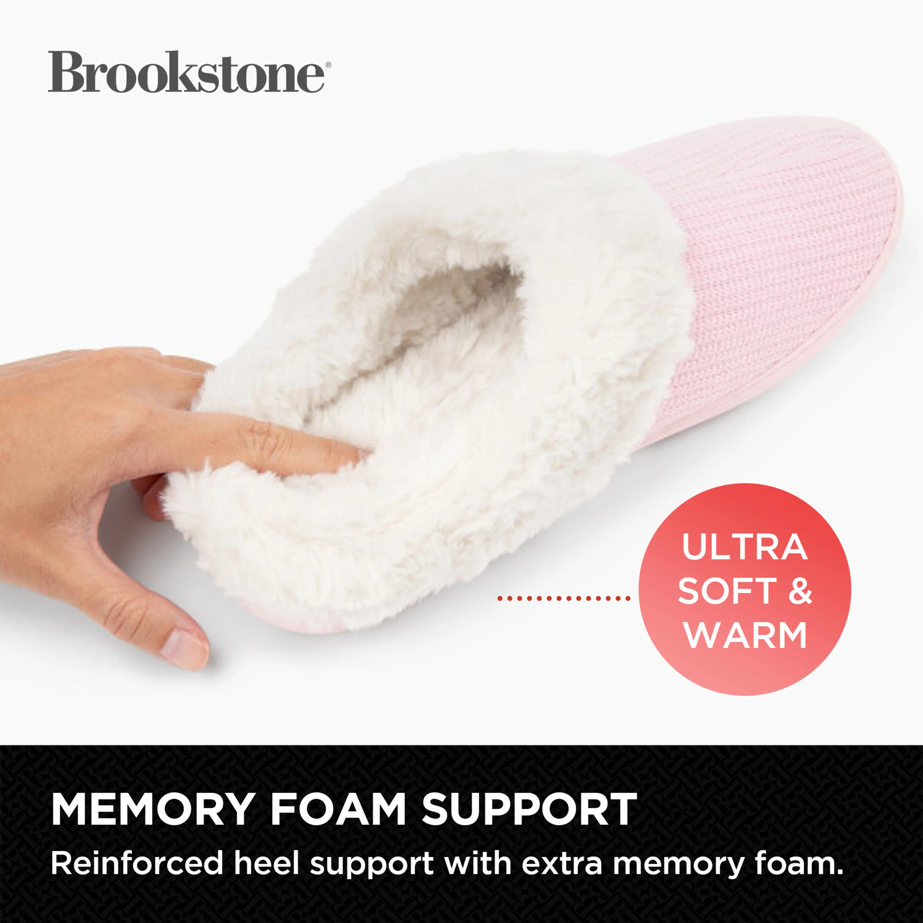 Brookstone Classic Comfort Memory Foam Slippers - Women's - Image 30