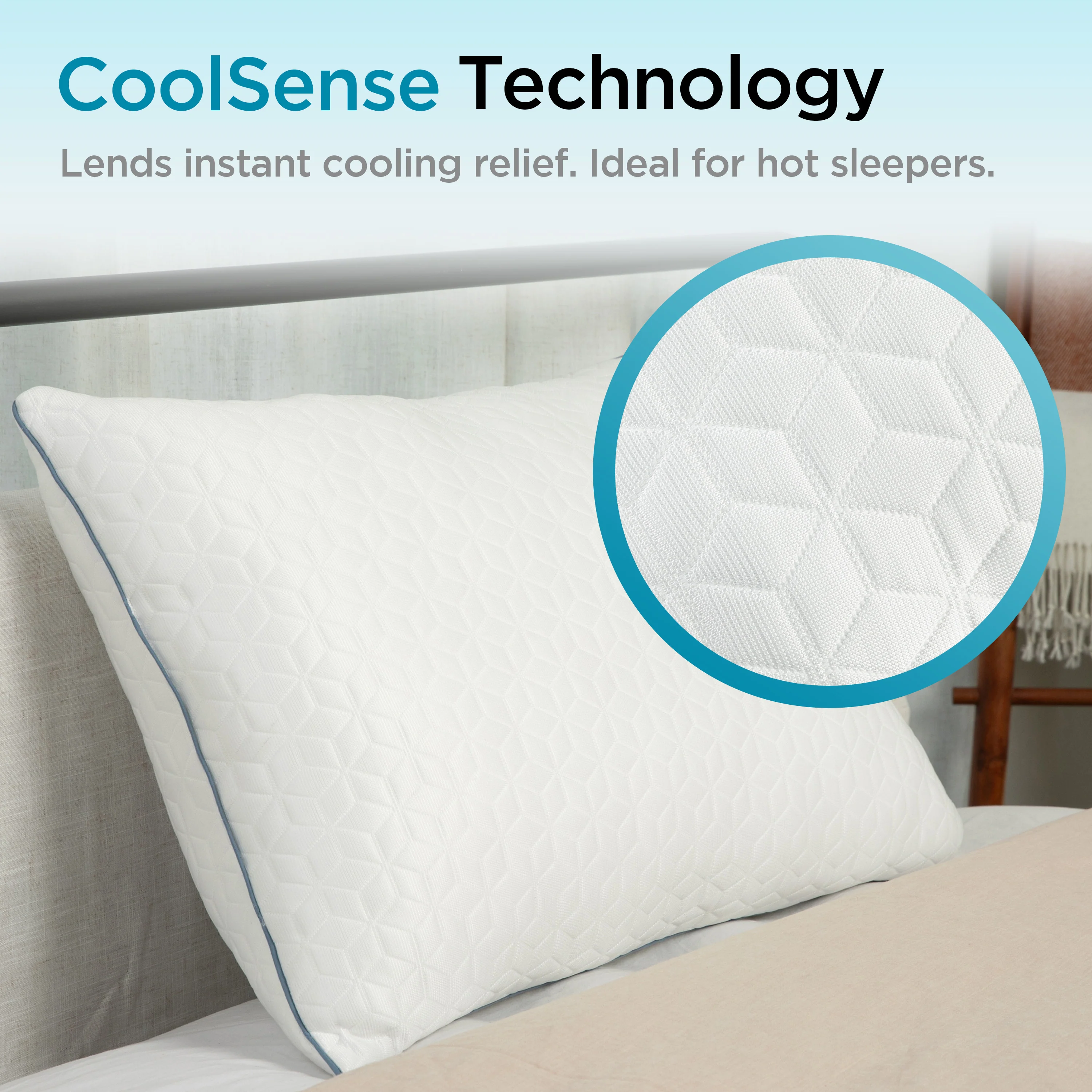 Brookstone CoolSense Down Alternative Pillow (2 Pack) - Image 2
