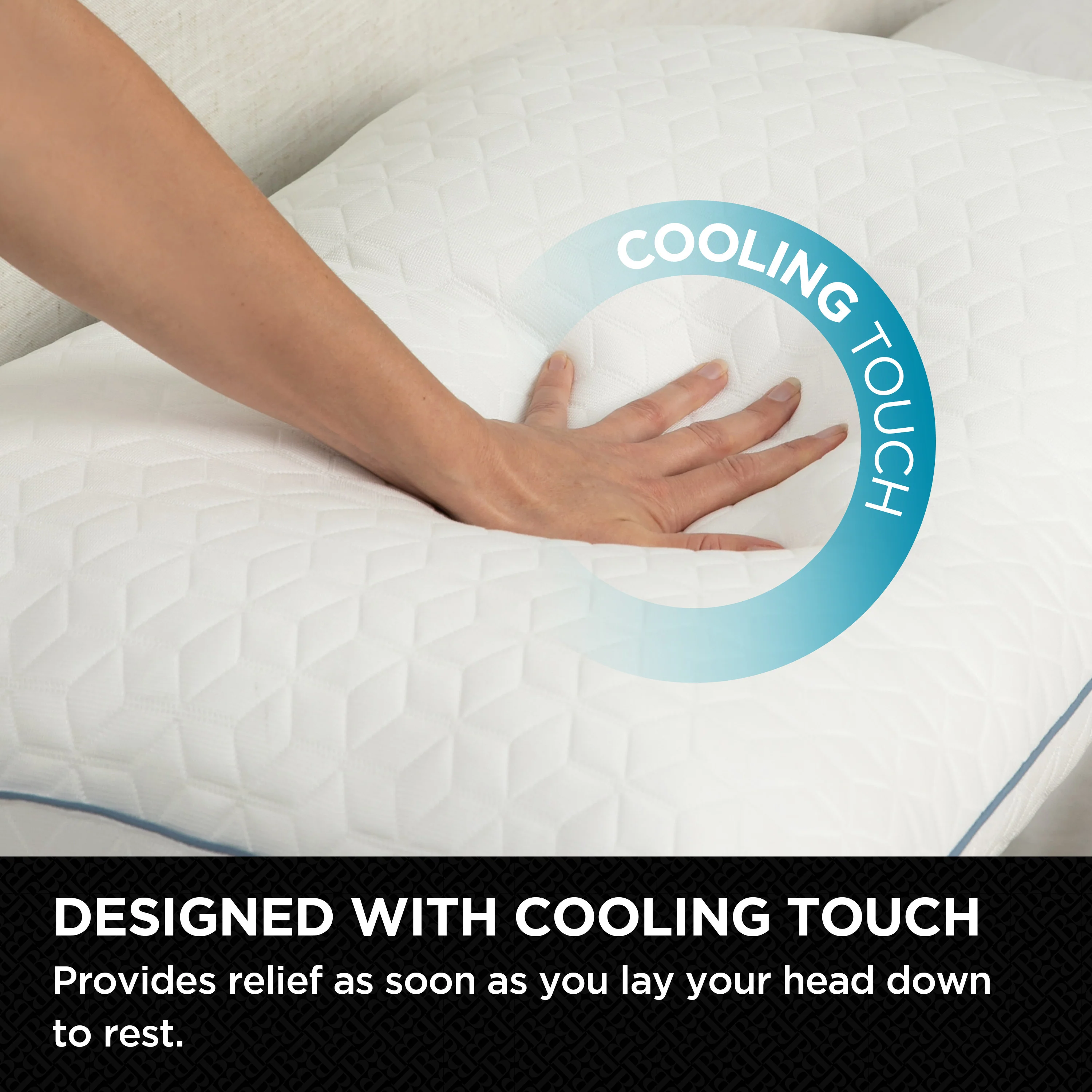 Brookstone CoolSense Down Alternative Pillow (2 Pack) - Image 4