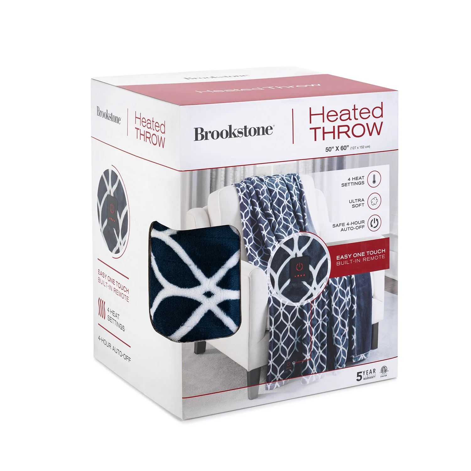 Brookstone Cozy Heated Plush Throw - Image 14