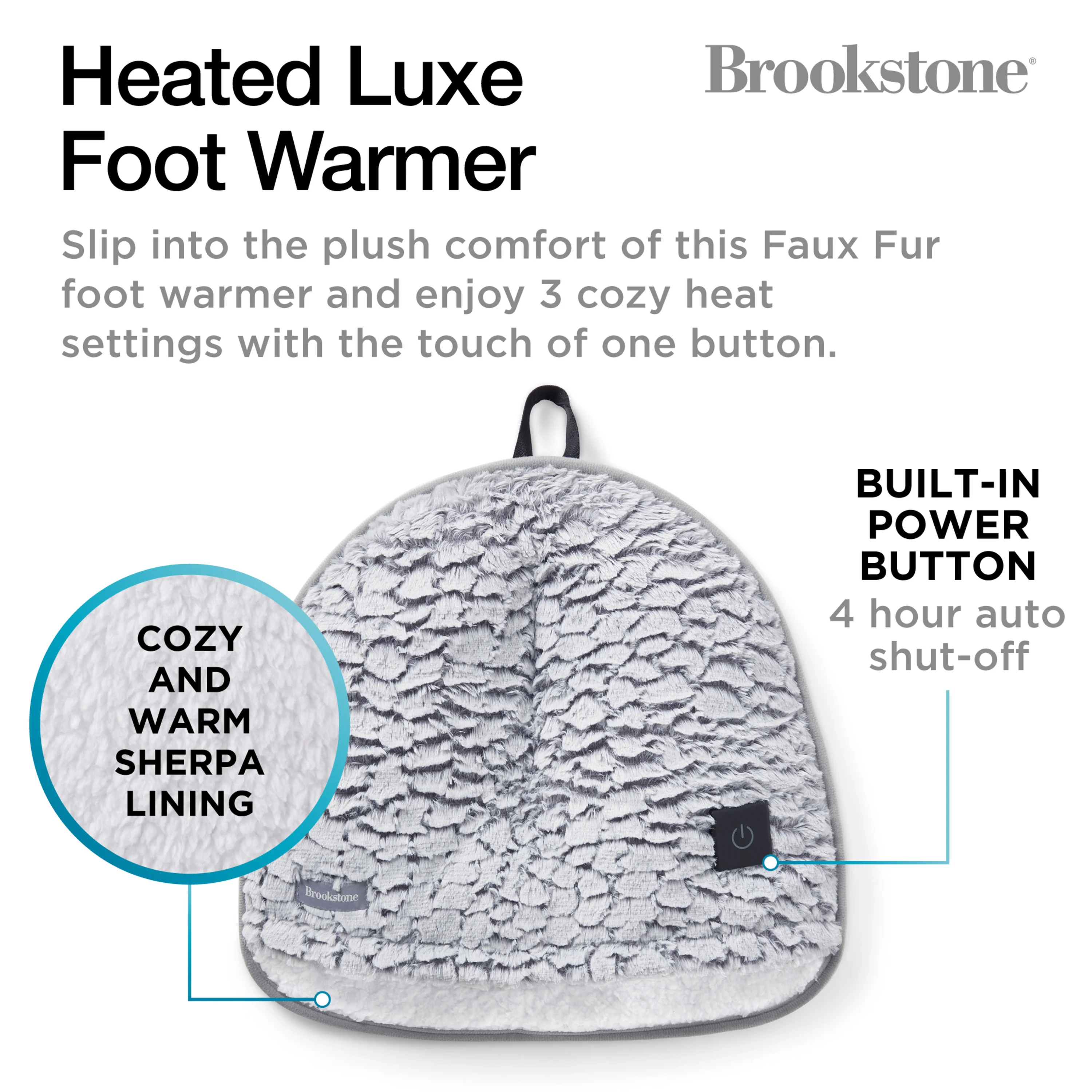 Brookstone Heated Luxe Foot Warmer - Image 18