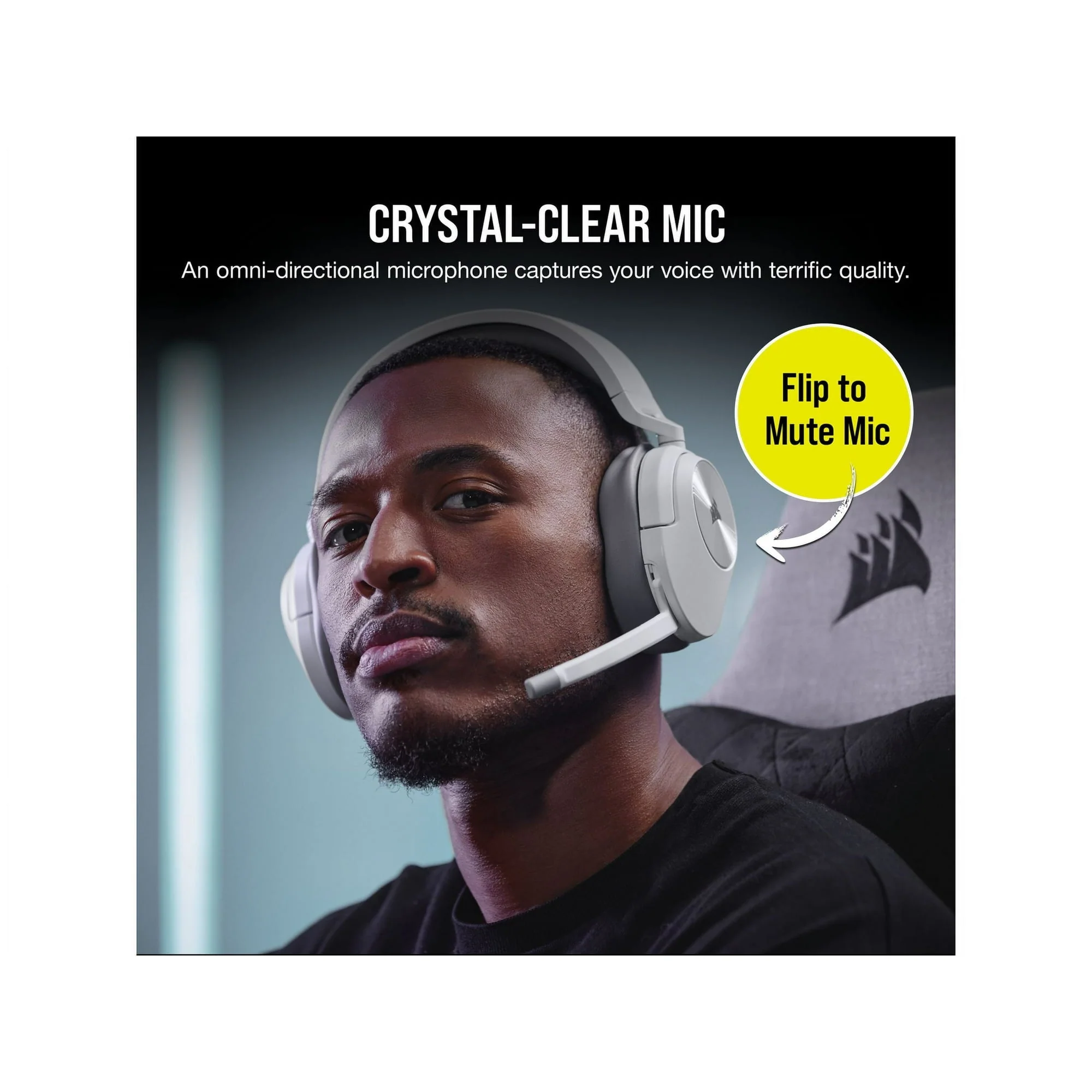 CORSAIR HS Series HS55 Wireless Gaming Headset for PC, PS5, and Mobile in White - Image 2