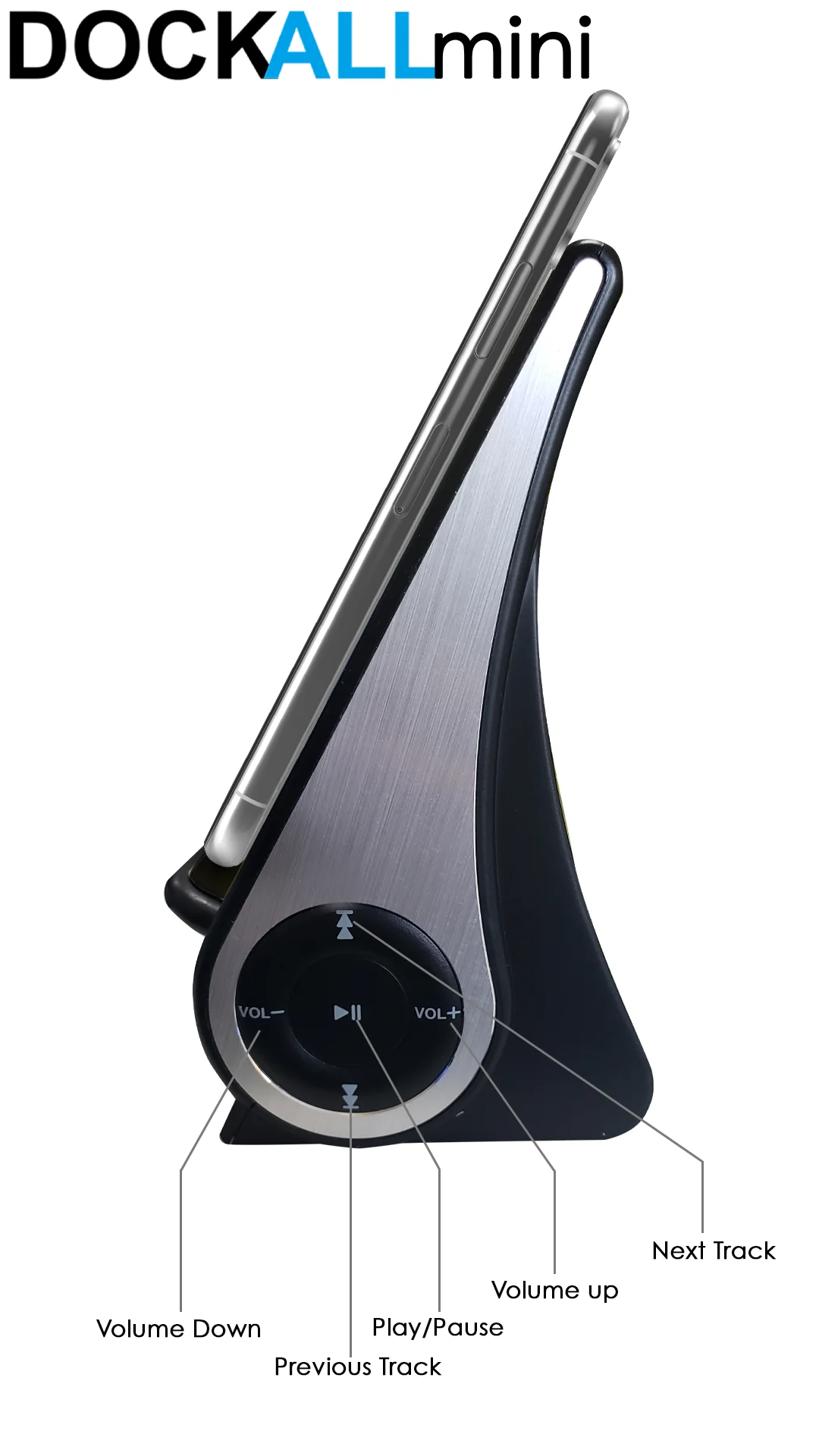 DockAll Mini D101B - 8 Watt Bluetooth Speaker and Docking Station With 10 Watt Fast Wireless Charging - Image 6