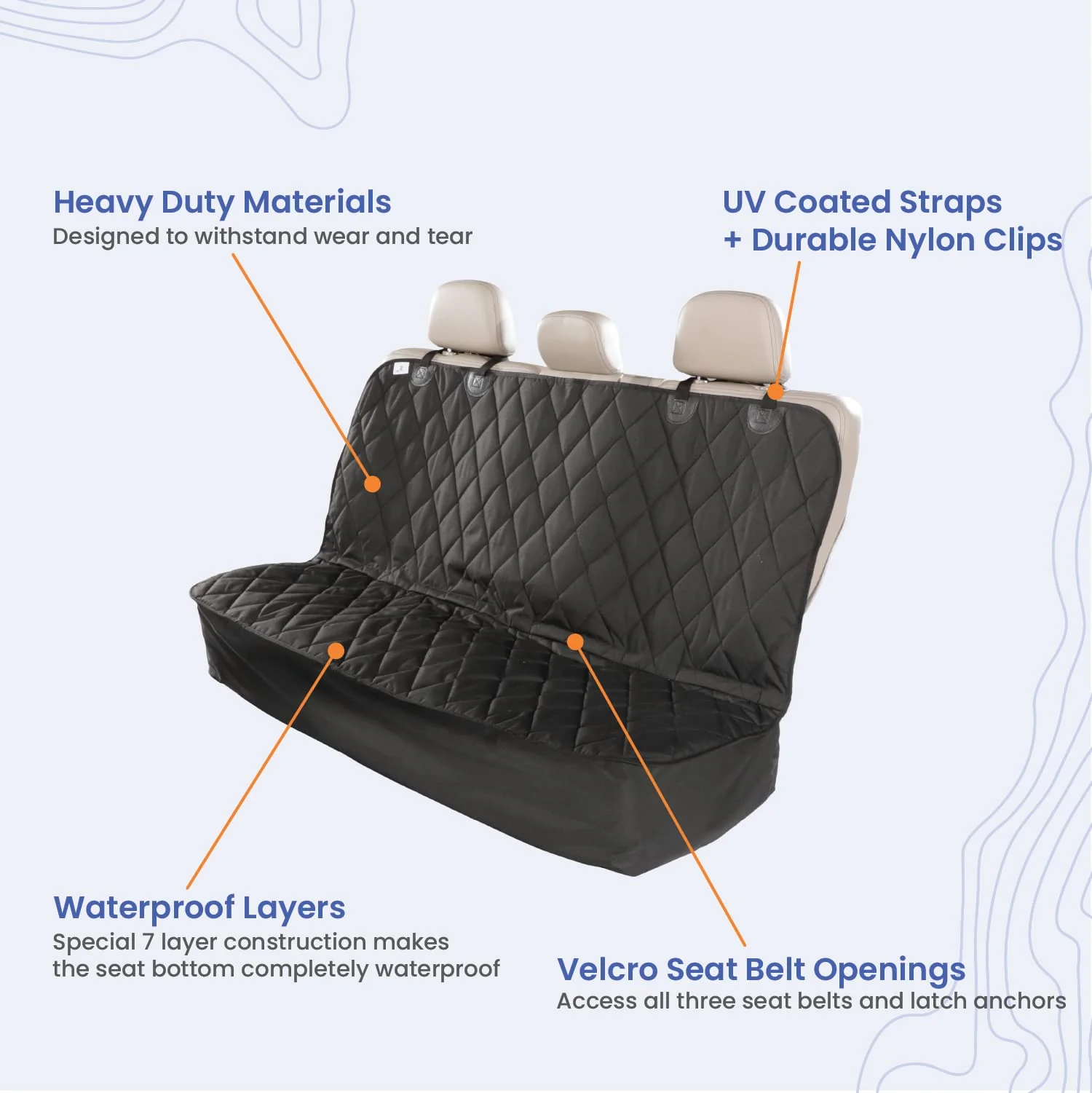 Dog Rear Seat Cover - Image 3