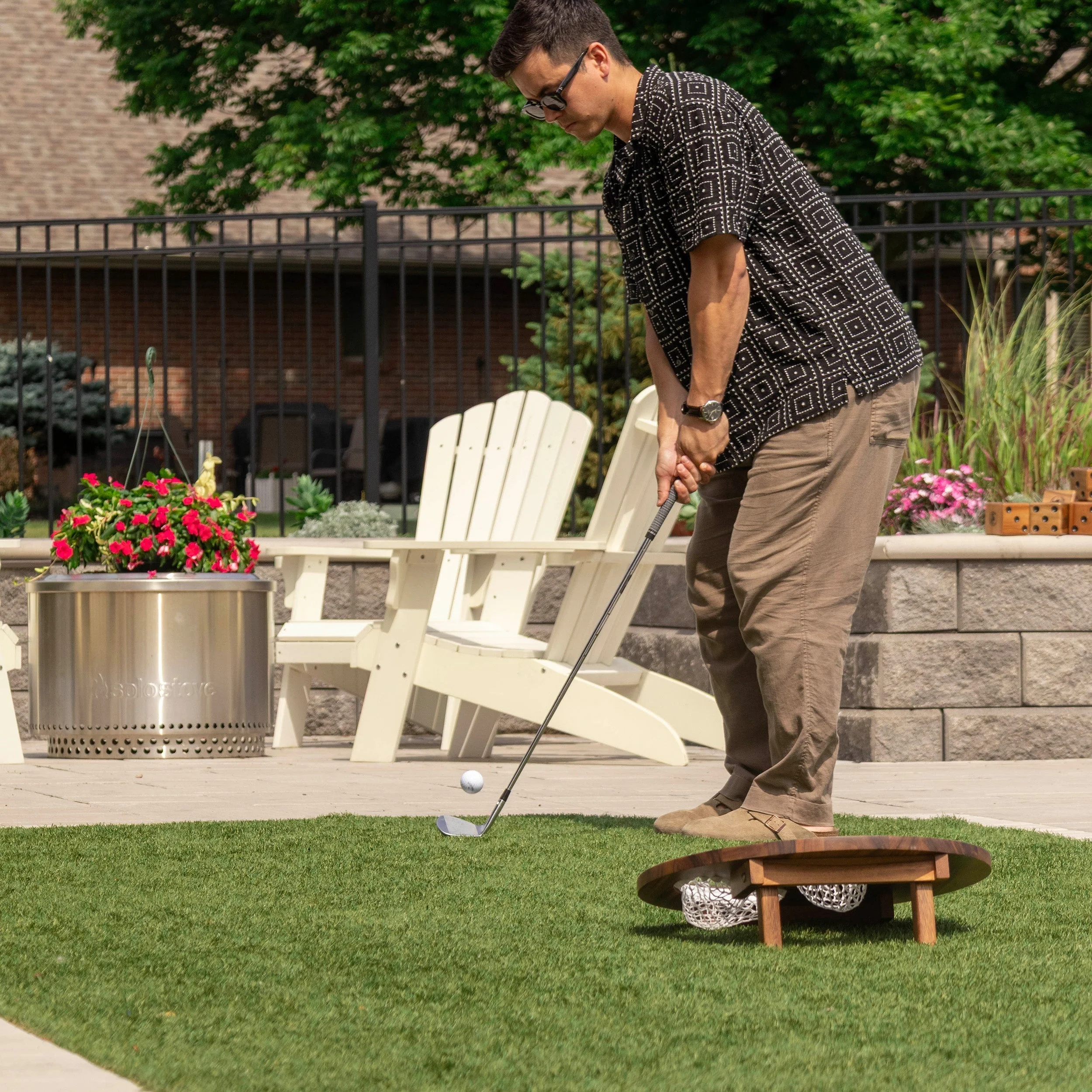 Island Hole | Wood and Resin Cornhole x Golf Chipping Game - Image 12