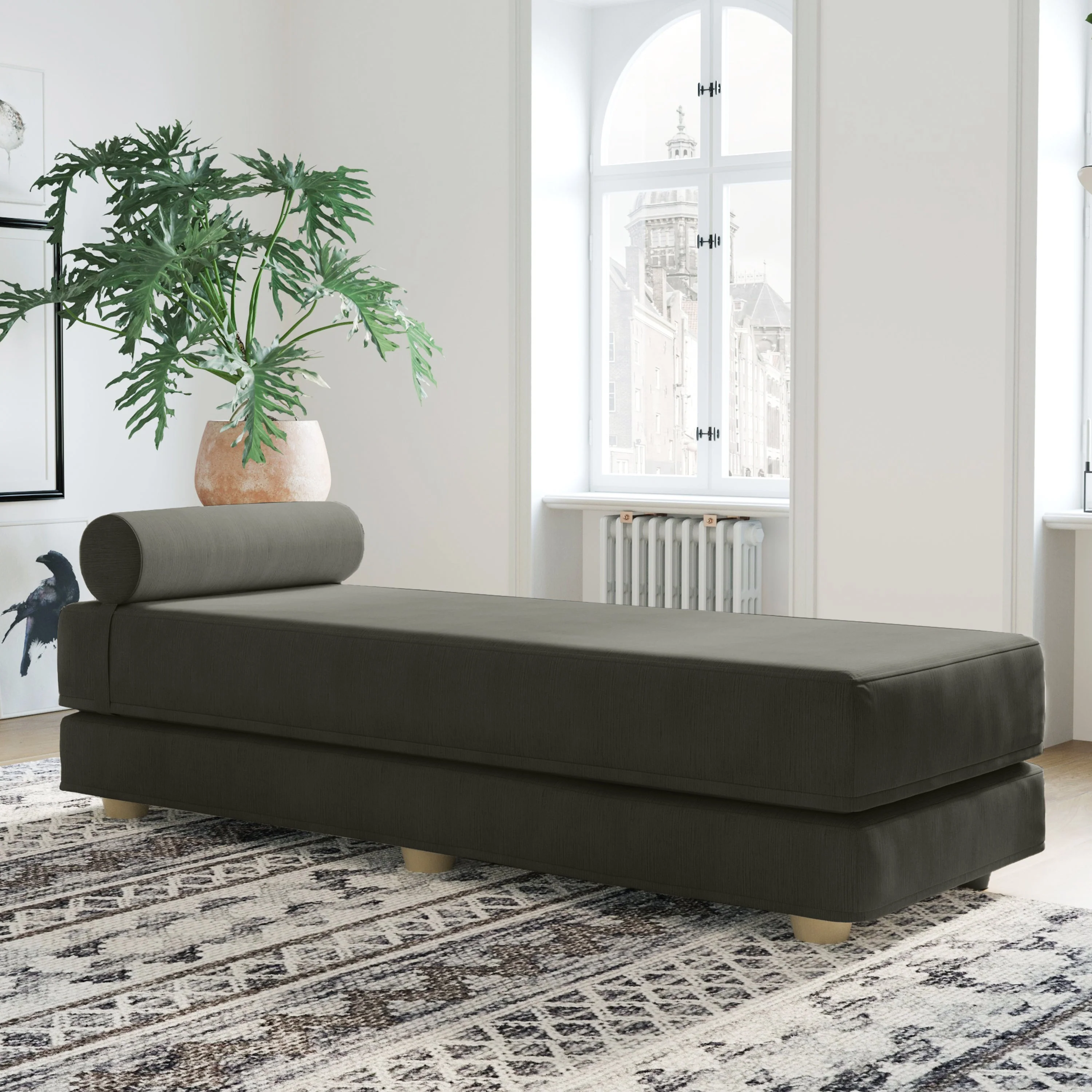 Jaxx Alon Daybed | Fold-Out Sleeper | Queen-Size Mattress