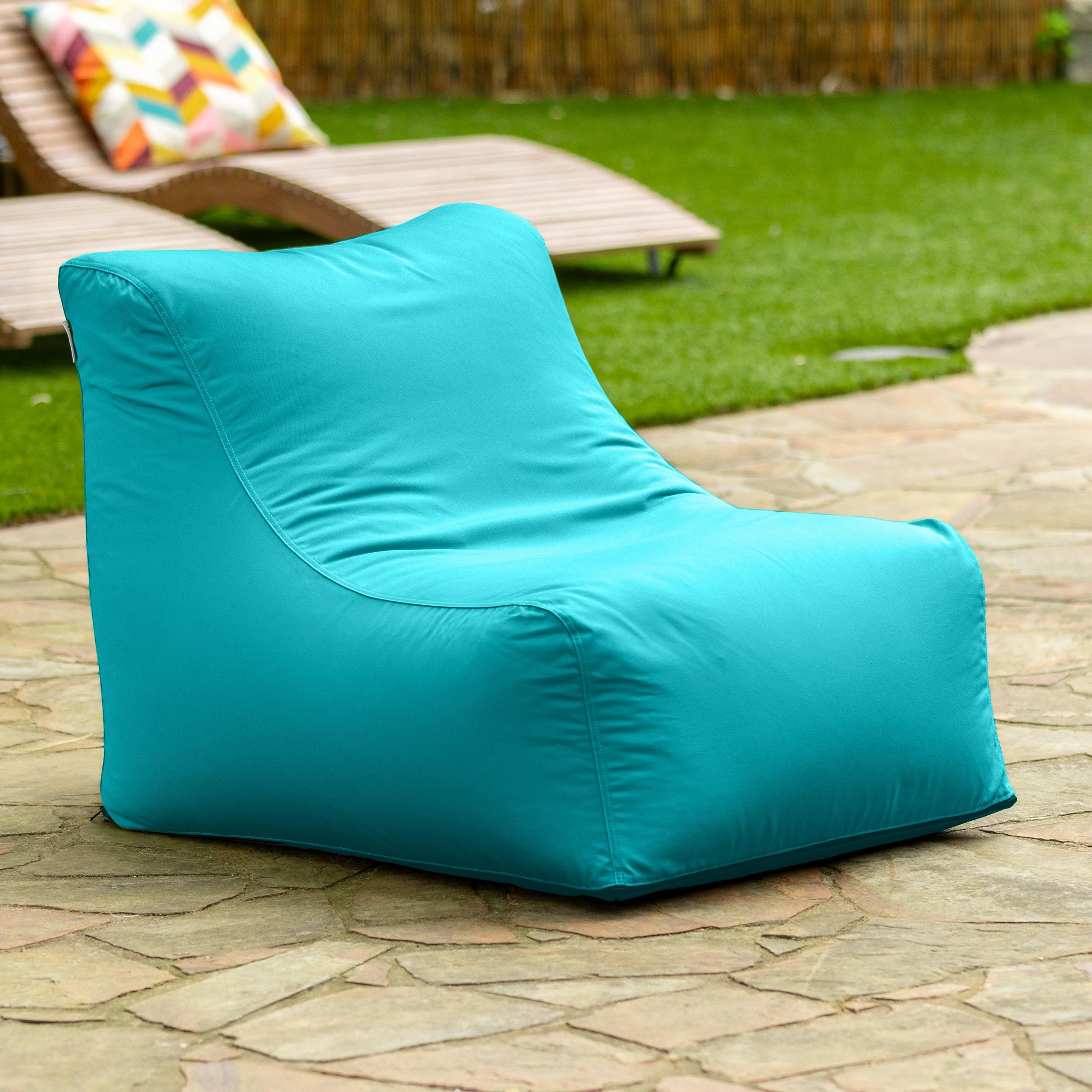 Jaxx Ponce Outdoor Bean Bag Chair - Weather Resistant Patio and Poolside Lounge Seating - Image 2