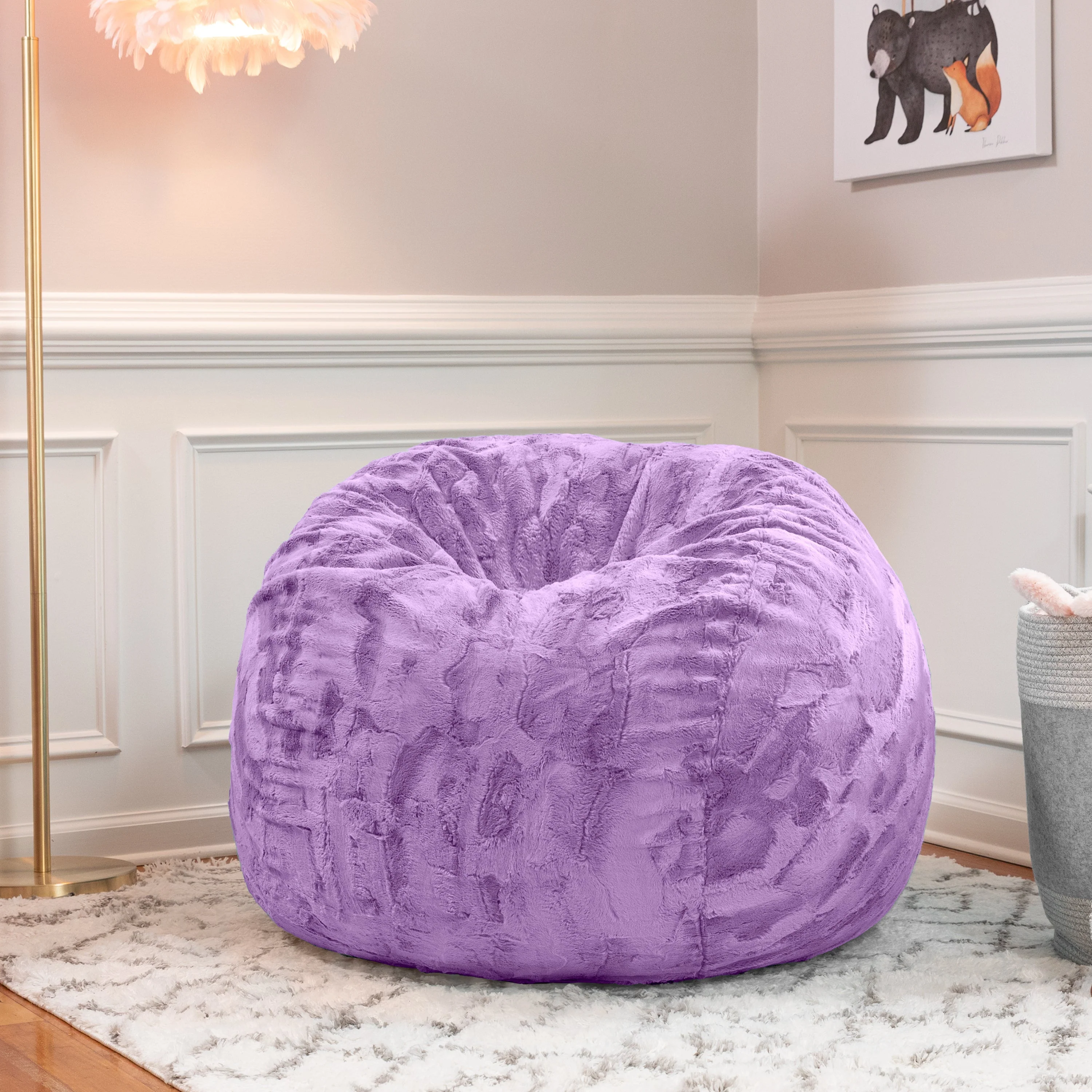 Jaxx Saxx 3 Foot Bean Bag Chair - Faux Fur - Image 12