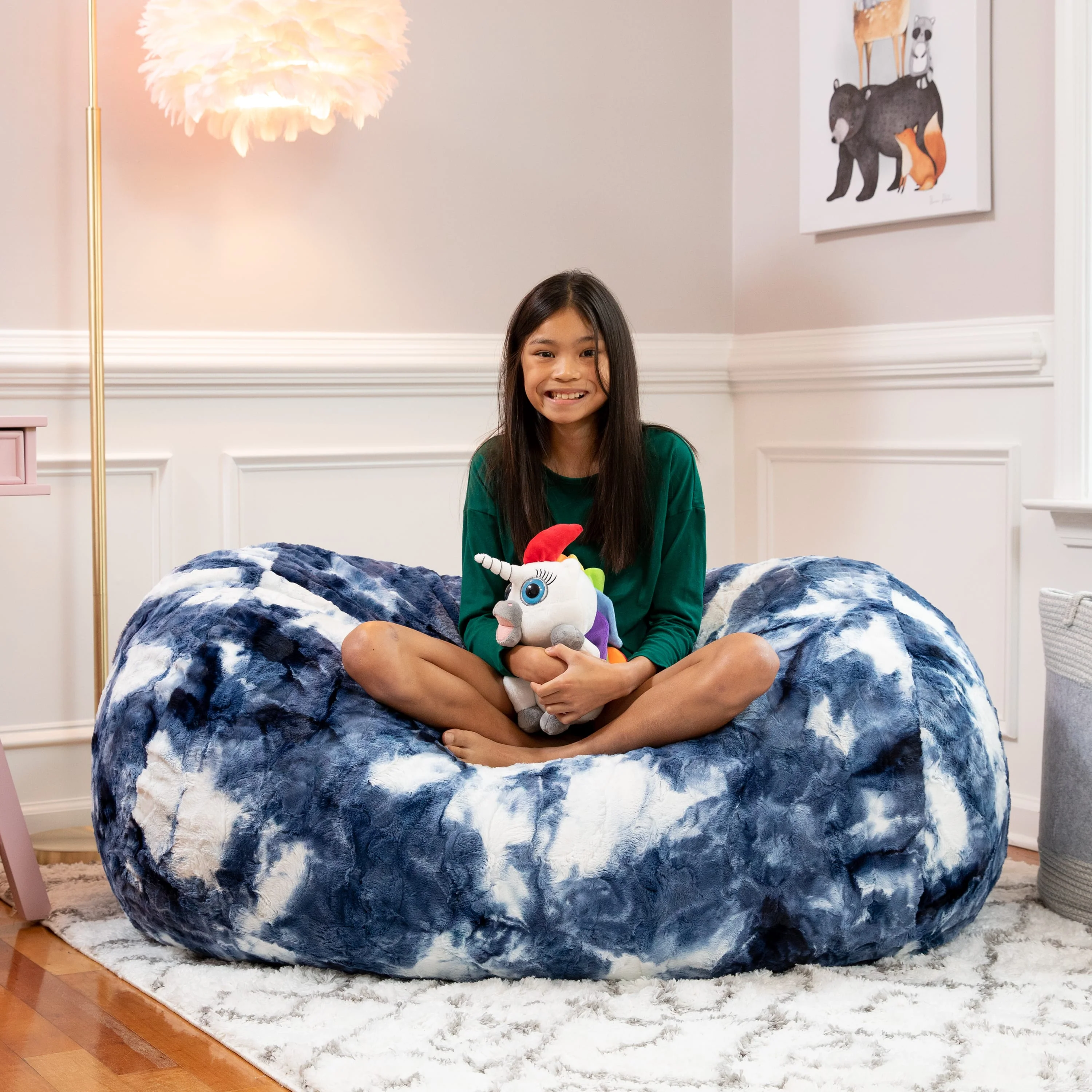 Jaxx Sofa Saxx Bean Bag Couch - 4 Foot - Faux Fur - Image 3