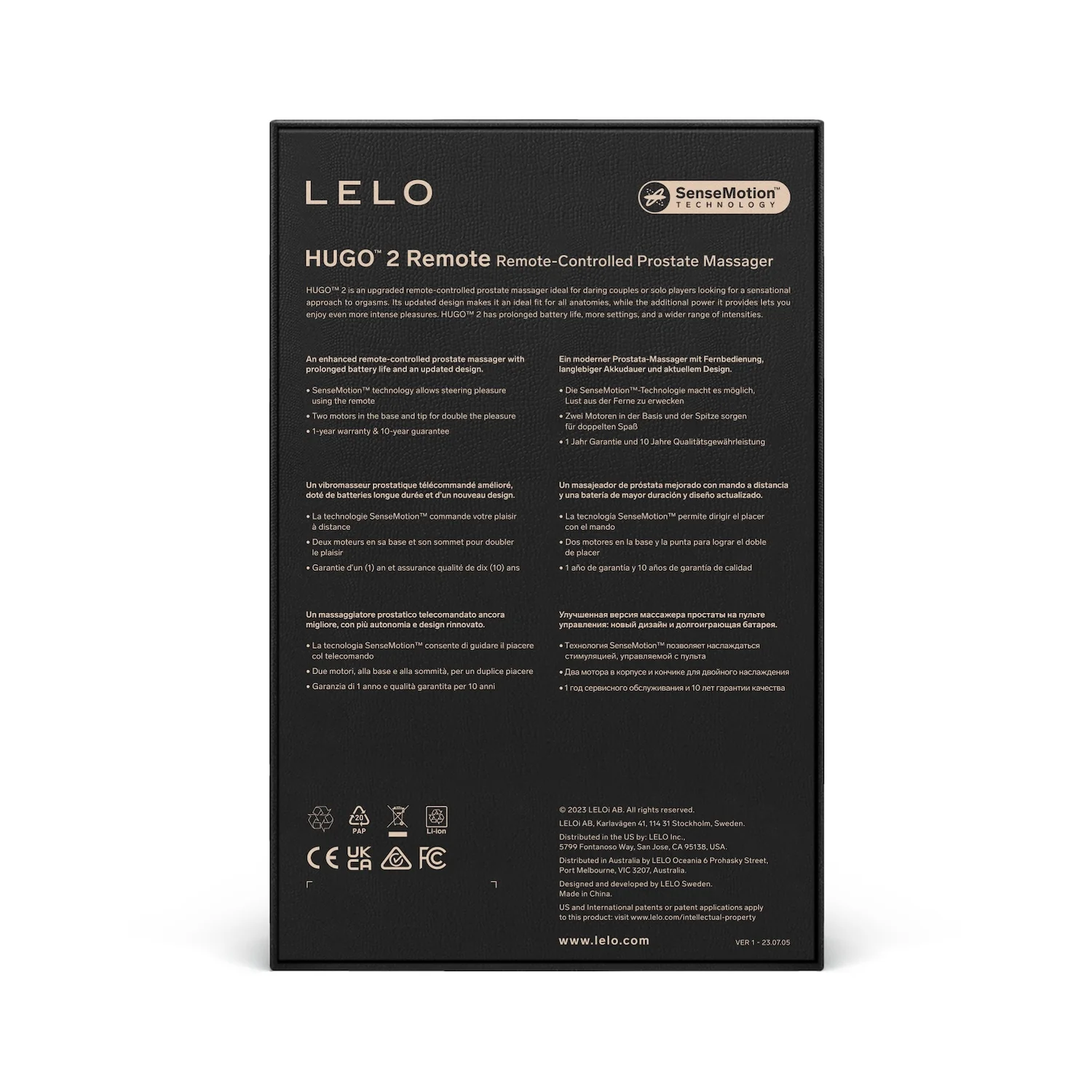 LELO HUGO 2 Intimate Massager with Remote - Image 21