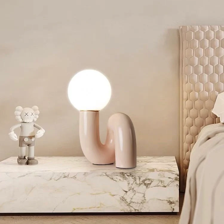 Modern Spiral Bedside Table Lamp - Quirky Whimsical Desk Lamp by INSPECIAL HOME - Image 2