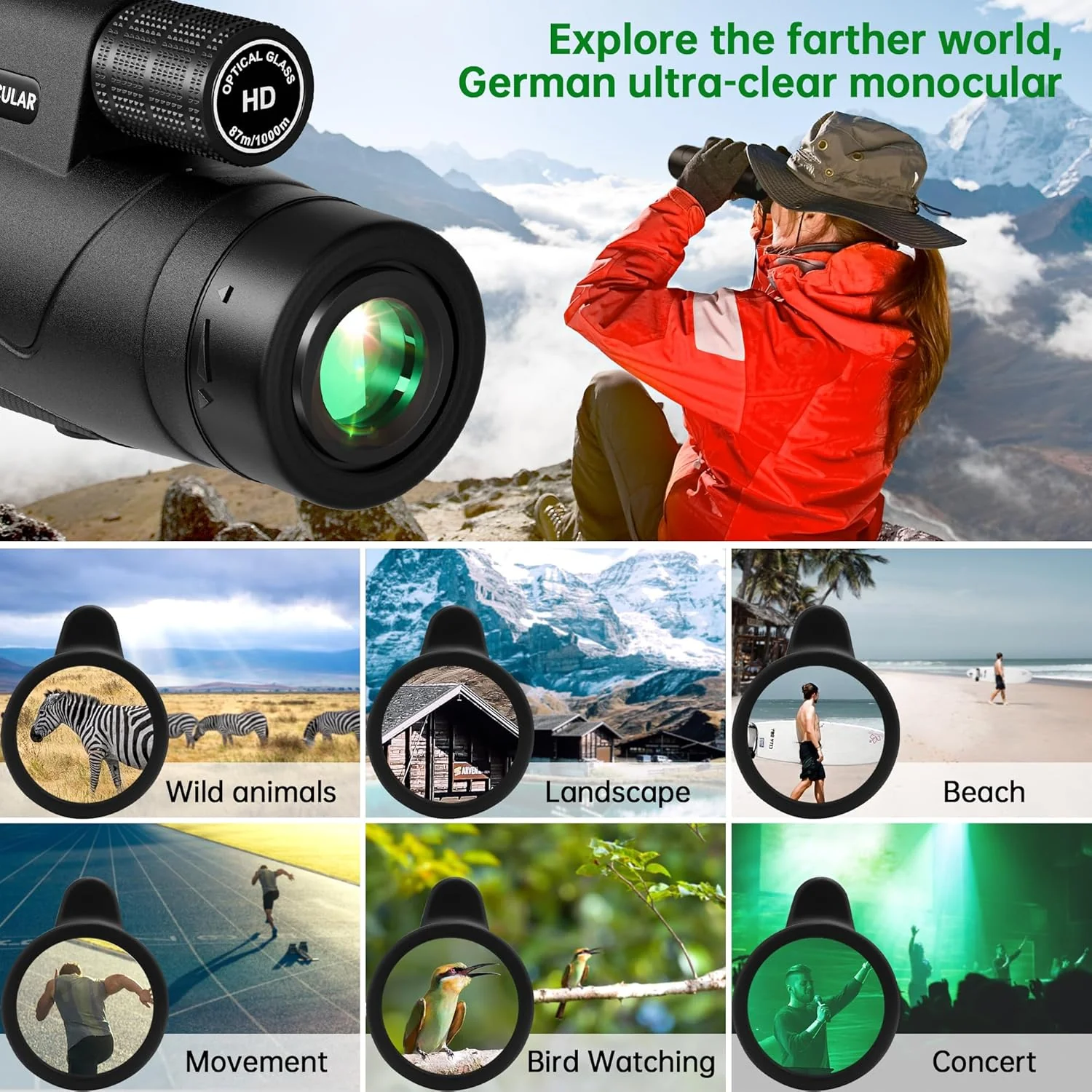 Monocular Telescope With Smartphone Holder & Tripod - Image 5
