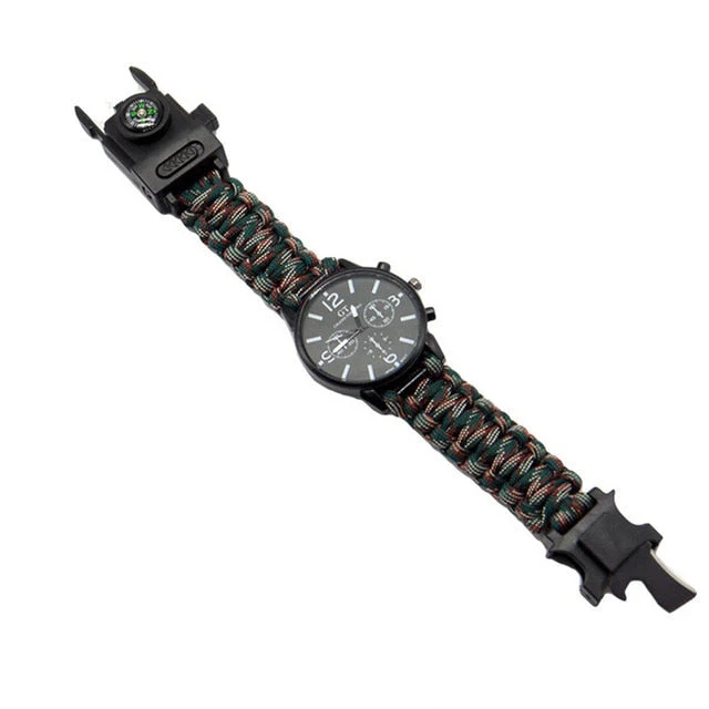 Outdoor Multi Function Camping Survival Watch Bracelet Tools With LED Light - Image 11
