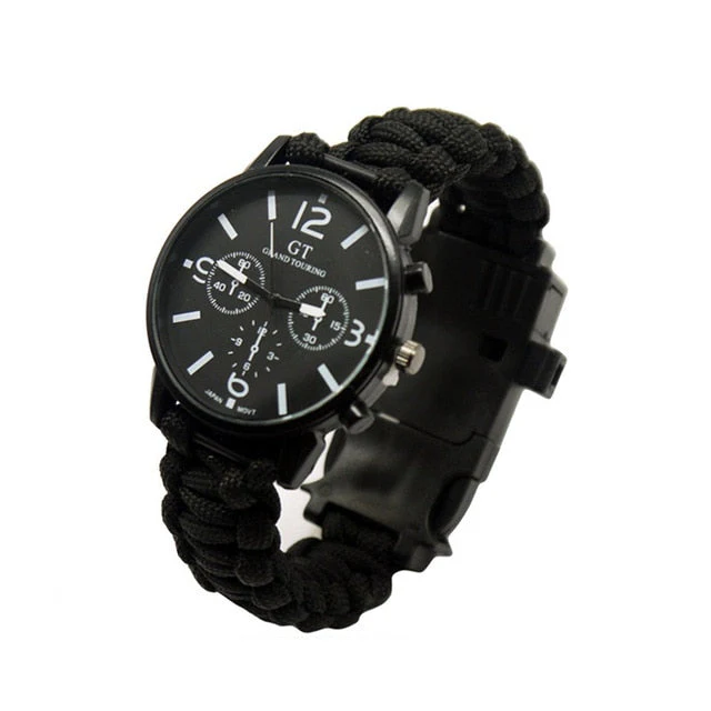 Outdoor Multi Function Camping Survival Watch Bracelet Tools With LED Light - Image 12