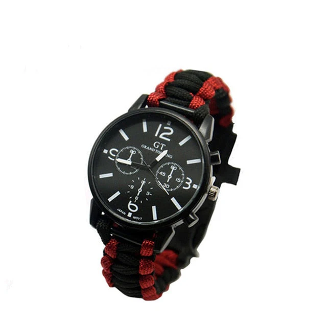 Outdoor Multi Function Camping Survival Watch Bracelet Tools With LED Light - Image 14