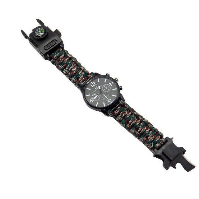 Outdoor Multi Function Camping Survival Watch Bracelet Tools With LED Light - Image 16
