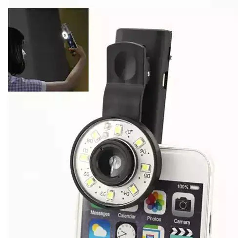 Picture Perfect Selfie Clip on LED Light With 4X Wide Angle Lens