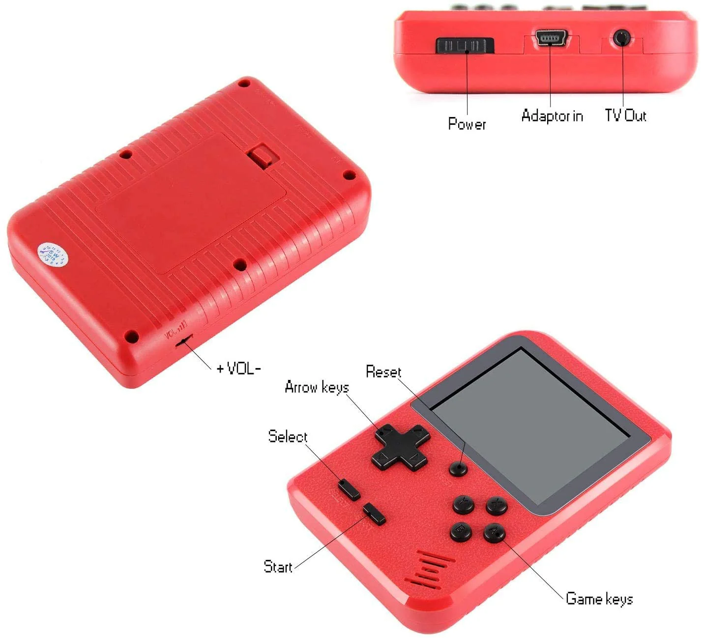 Portable Game Pad With 400 Games Included + Additional Player Controller - Image 2
